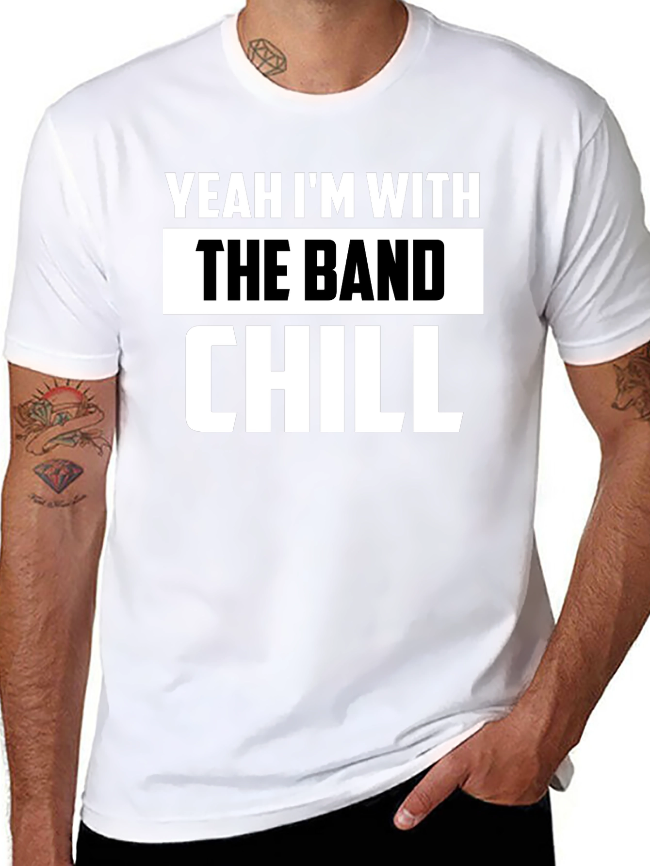 Yeah Im With The Band Chill Black T-Shirt