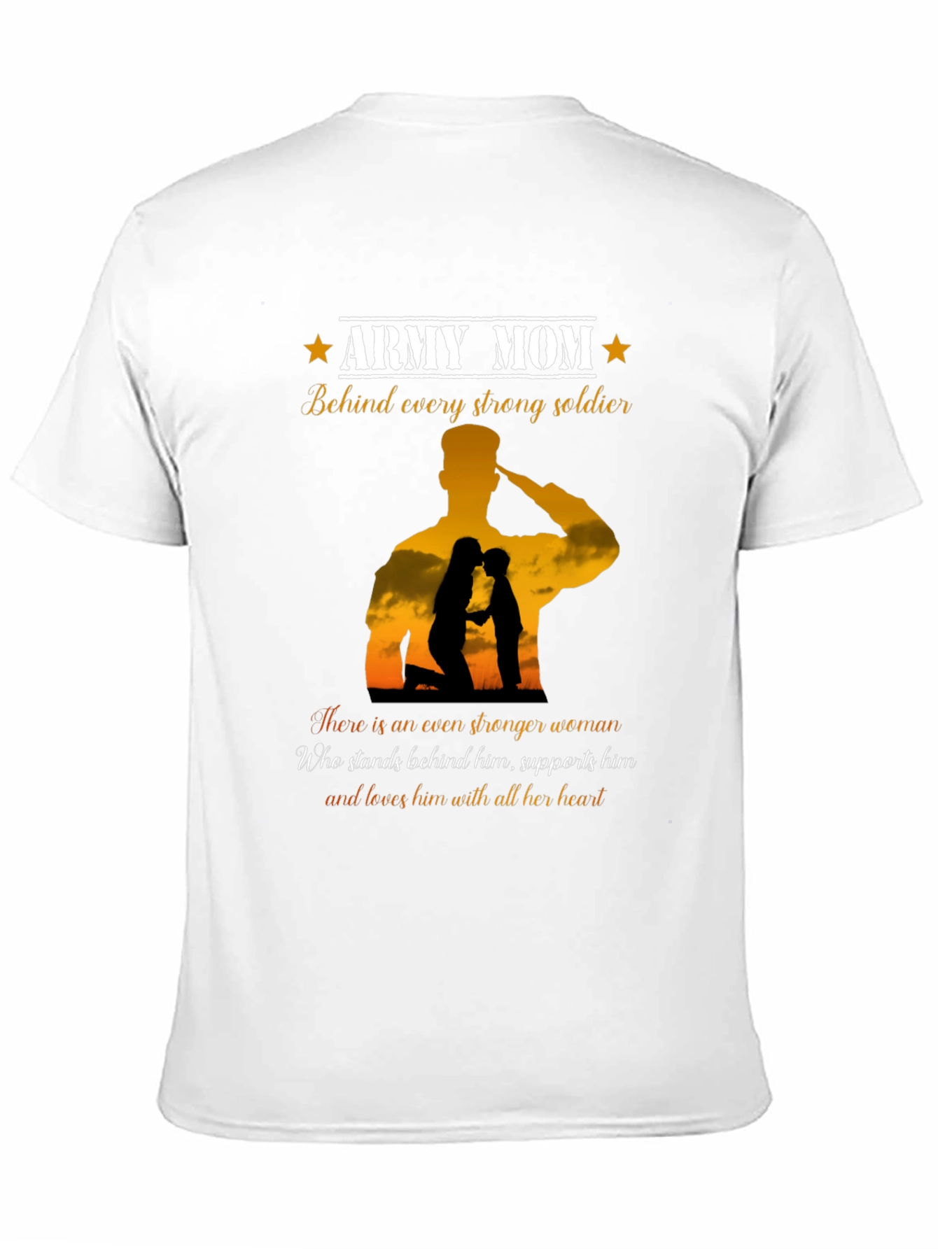 Army Mom T-Shirt - Strong Soldier Support