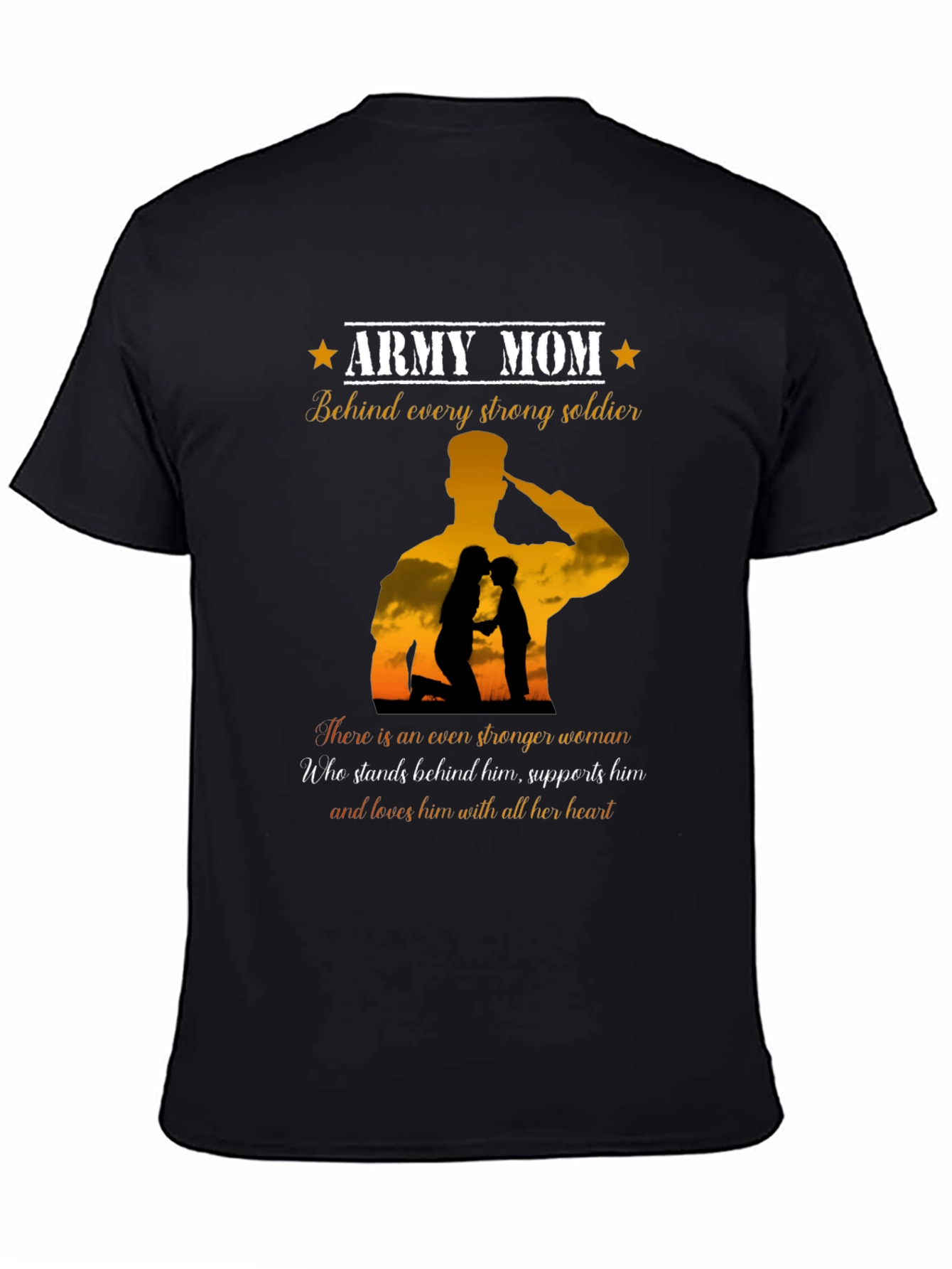 Army Mom T-Shirt - Strong Soldier Support