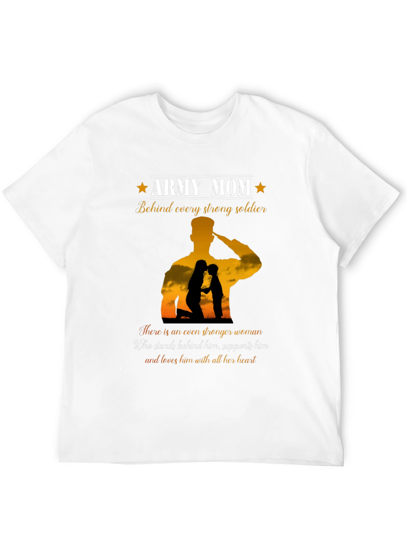 Army Mom T-Shirt - Strong Soldier Support