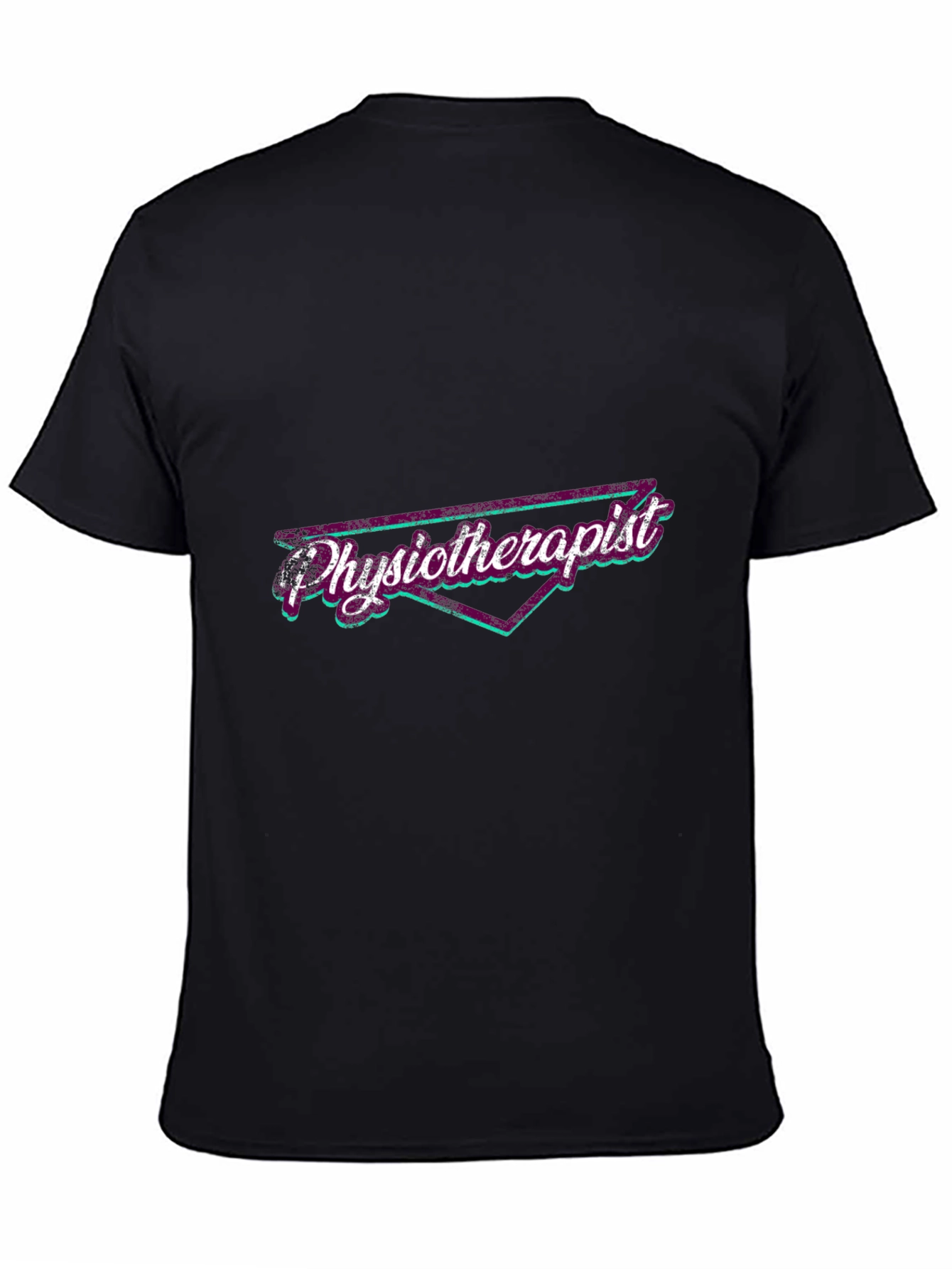 Retro Physiotherapist Graphic T-Shirt - Black