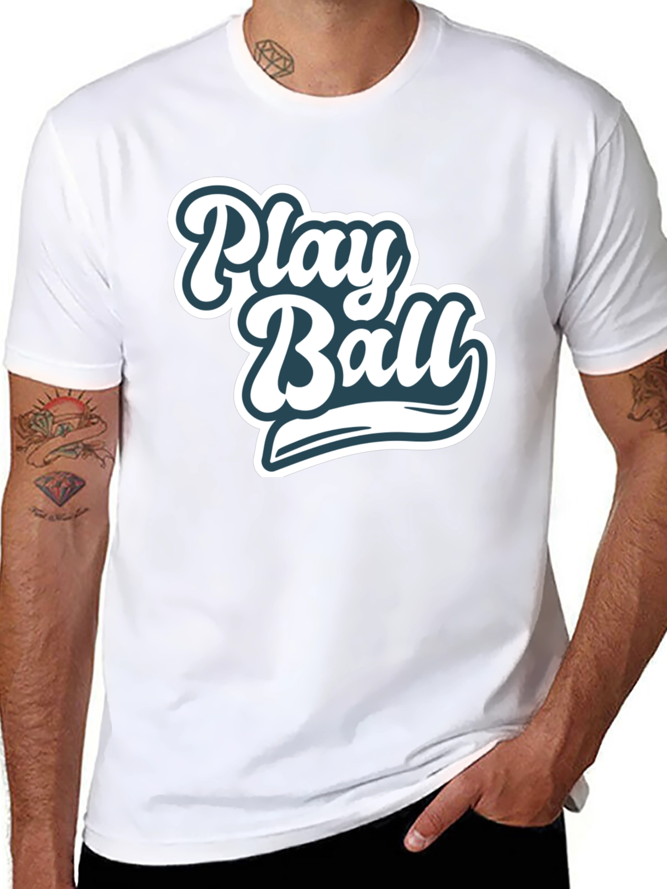 Play Ball Graphic Tee - Black