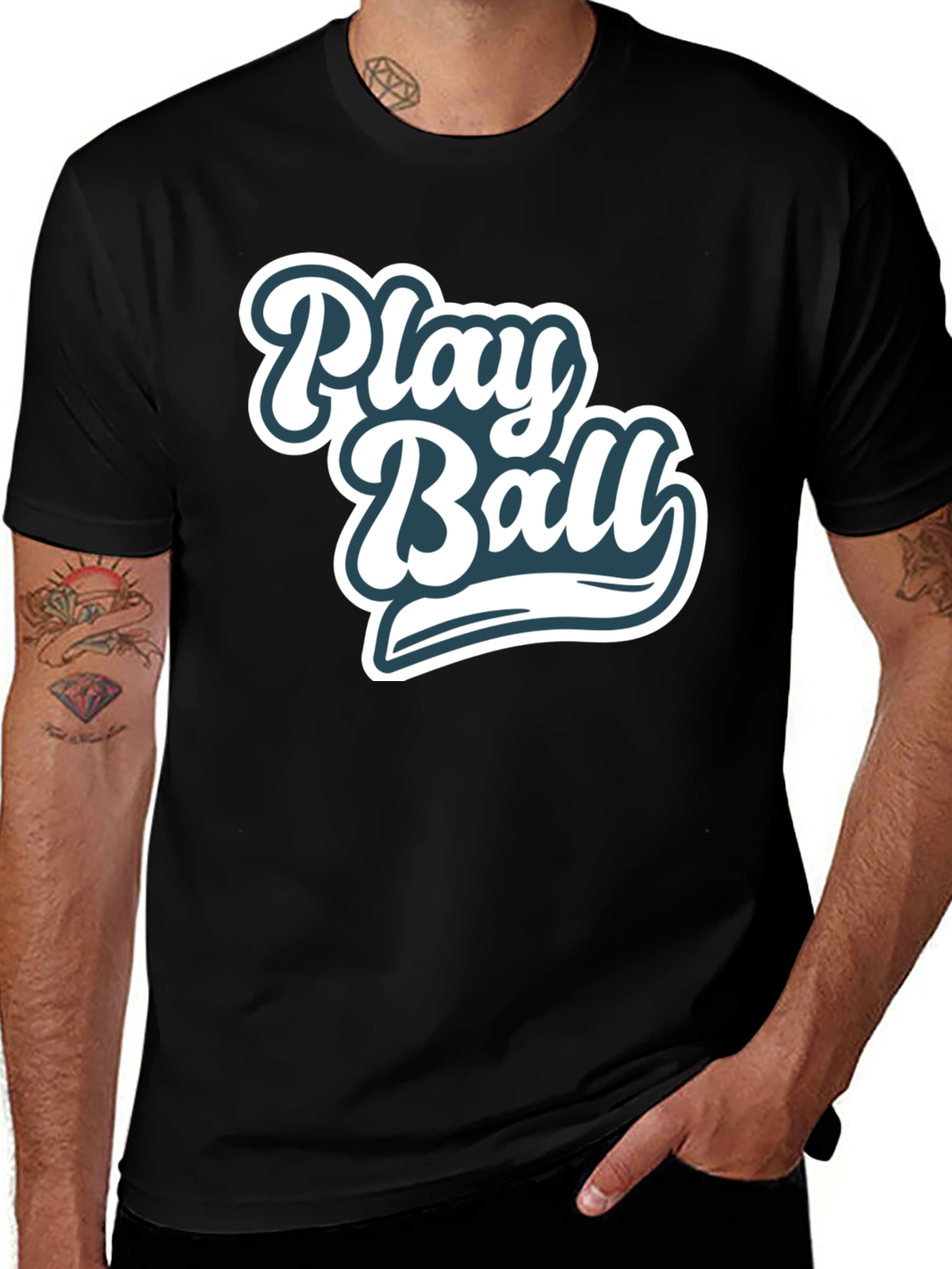 Play Ball Graphic Tee - Black