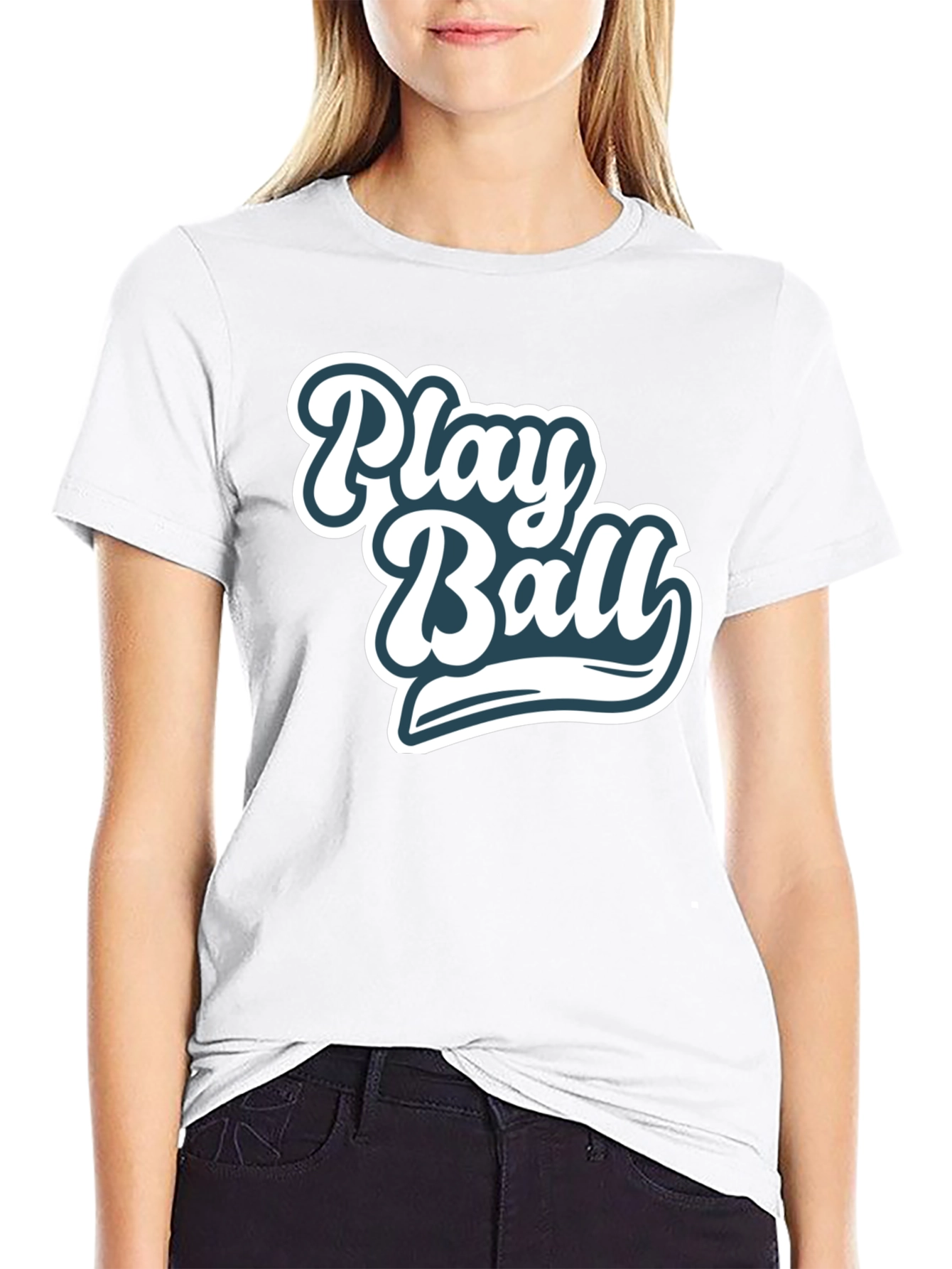 Play Ball Graphic Tee - Black