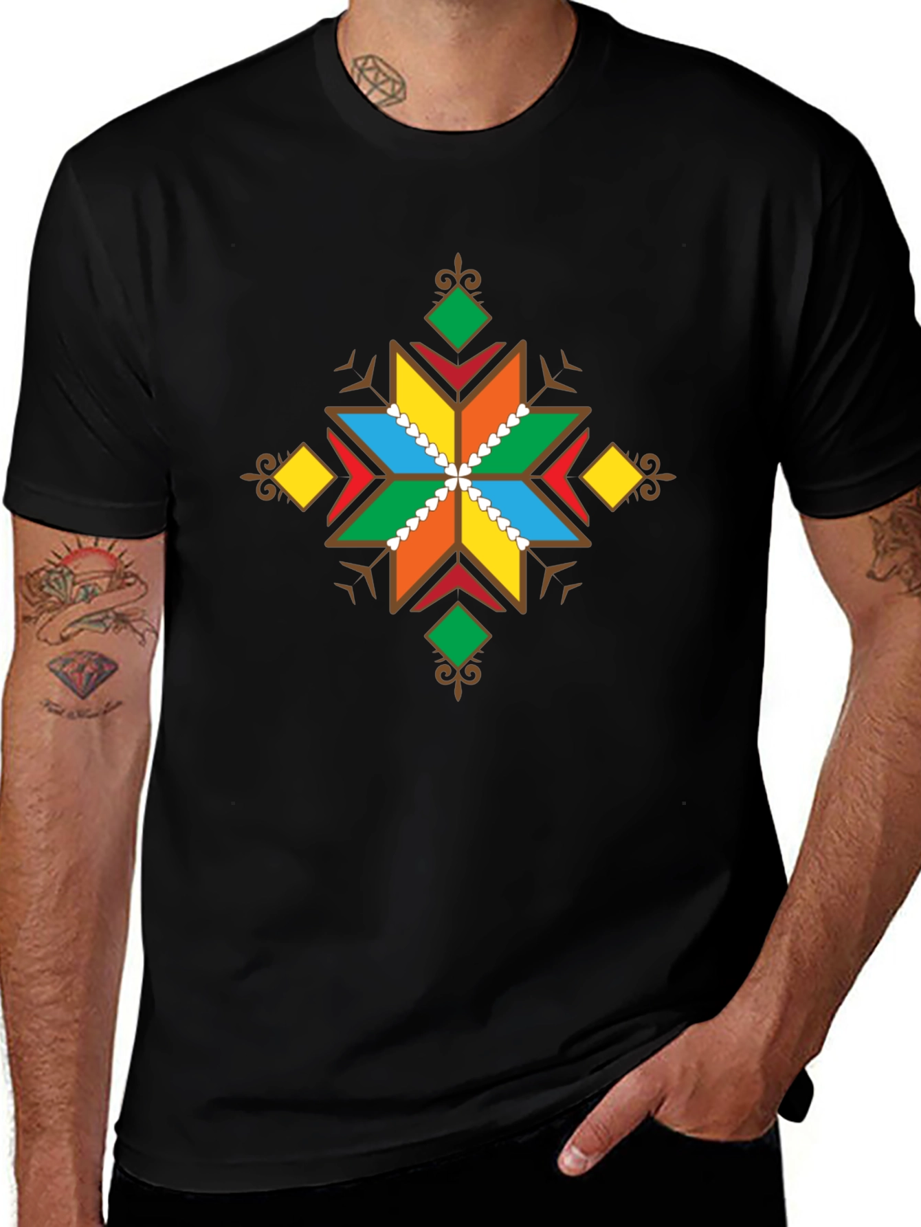 Geometric Star Graphic Tee - Bold & Stylish