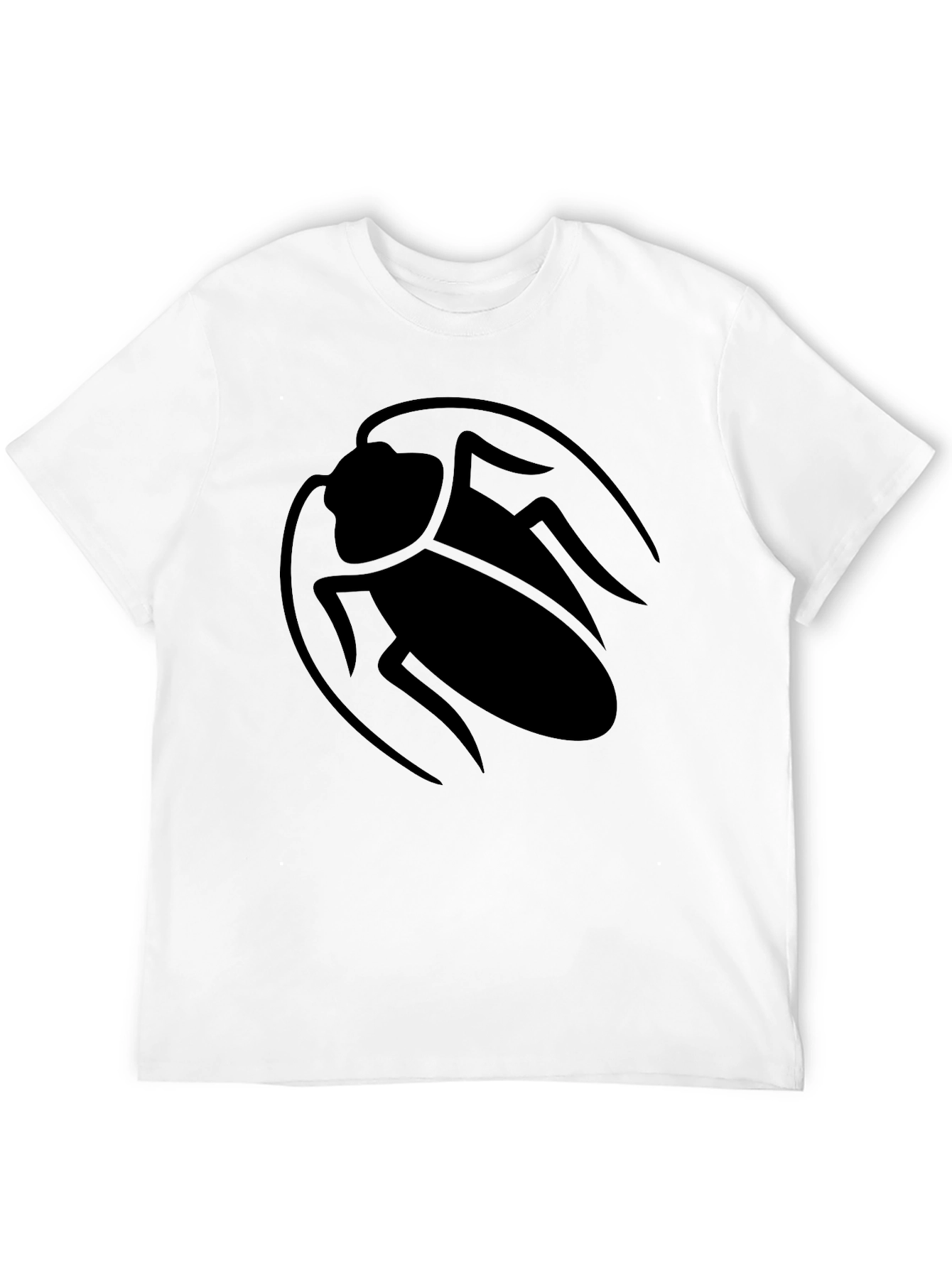 Black Roach Graphic Tee - Bold Insect Design