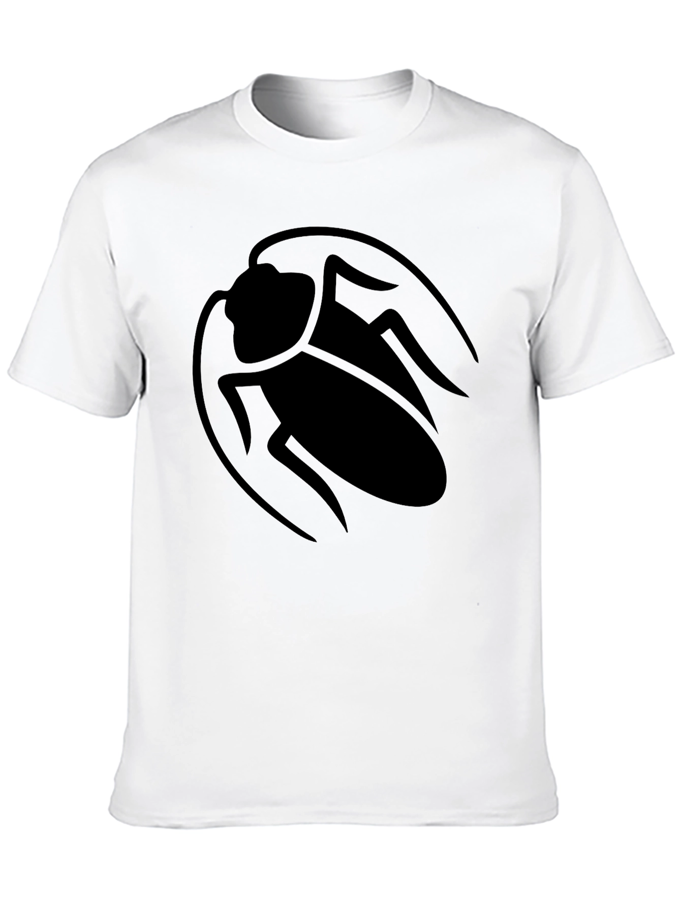 Black Roach Graphic Tee - Bold Insect Design