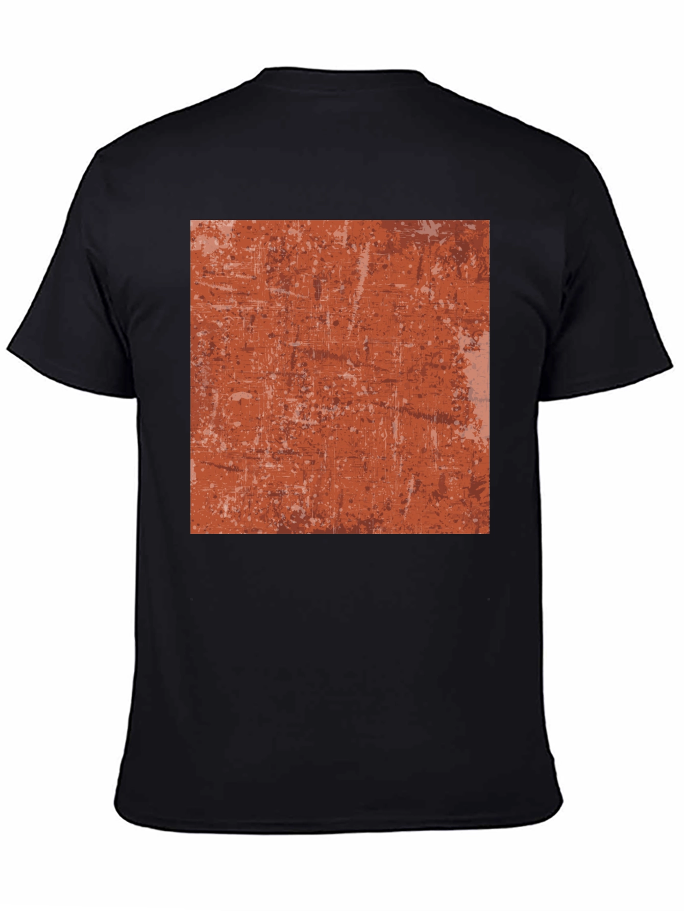 Distressed Texture Graphic Tee - Black