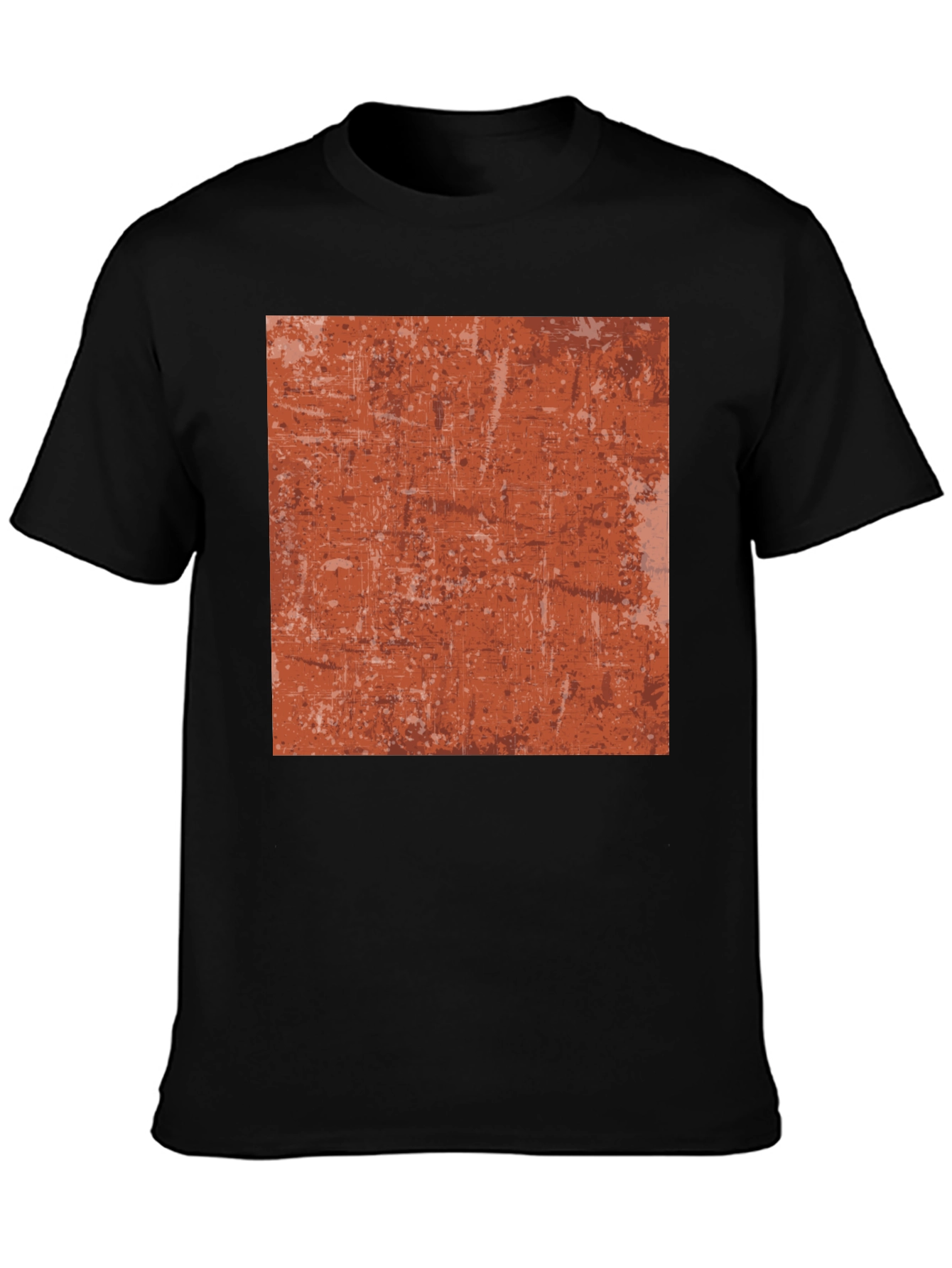 Distressed Texture Graphic Tee - Black