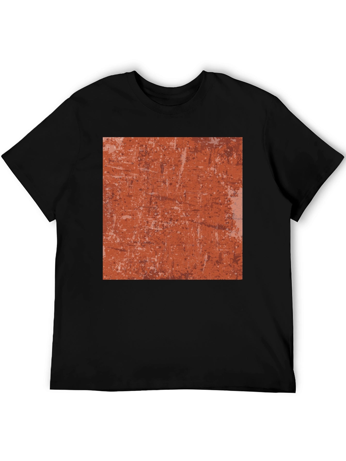 Distressed Texture Graphic Tee - Black