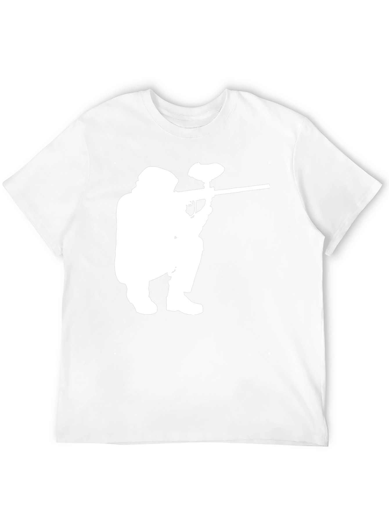 Paintball Player Graphic Tee - Black Cotton T-Shirt