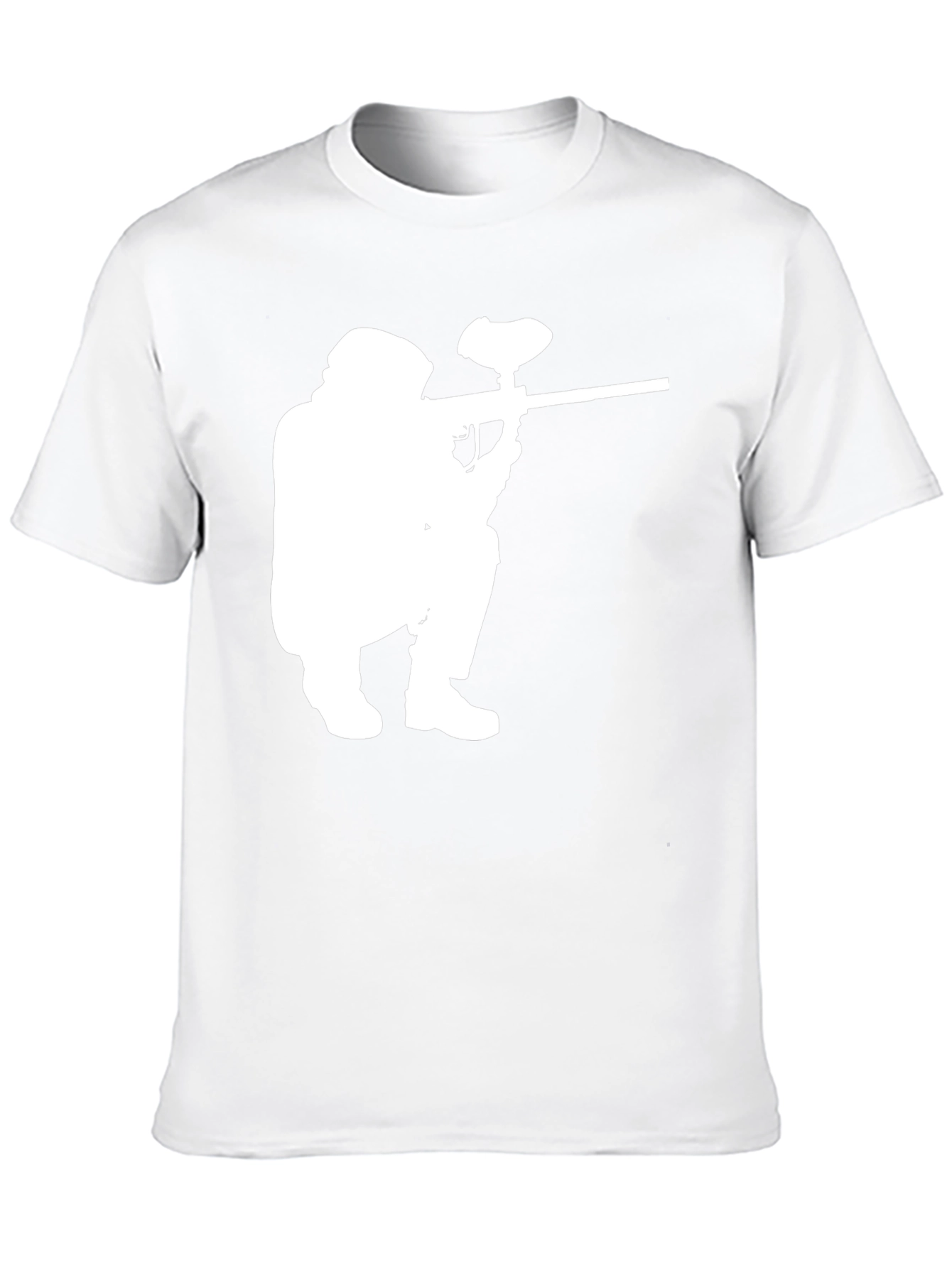 Paintball Player Graphic Tee - Black Cotton T-Shirt