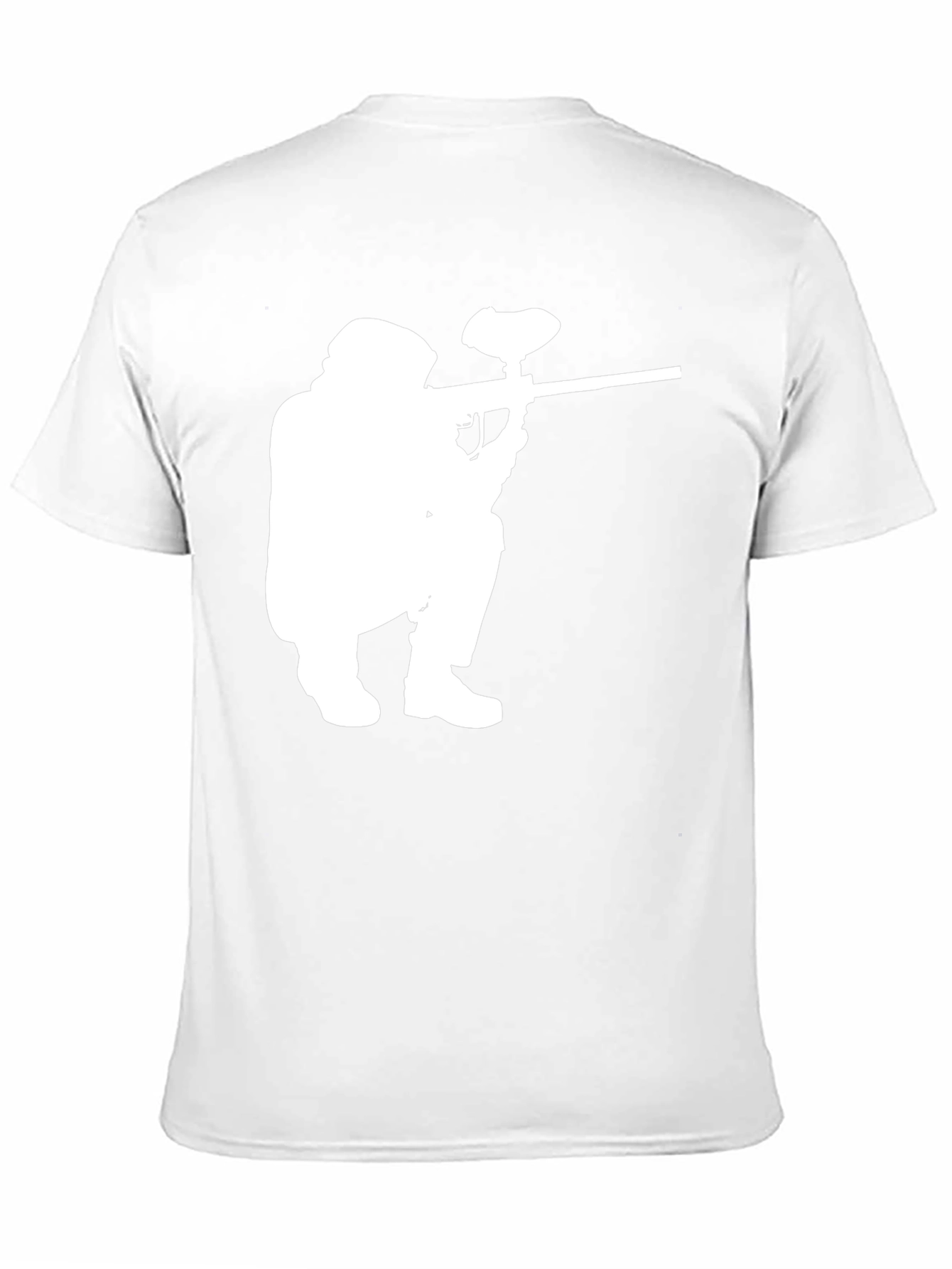 Paintball Player Graphic Tee - Black Cotton T-Shirt
