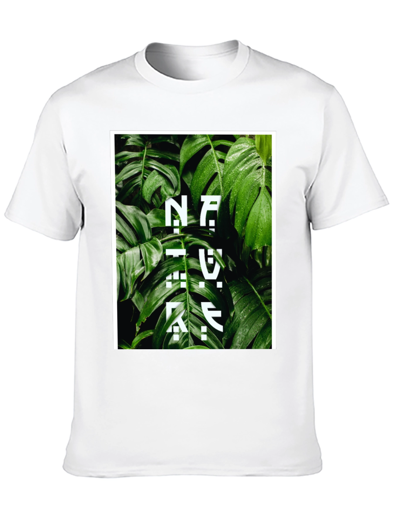 Nature Inspired Graphic Tee - Stylish Black Cotton T-Shirt
