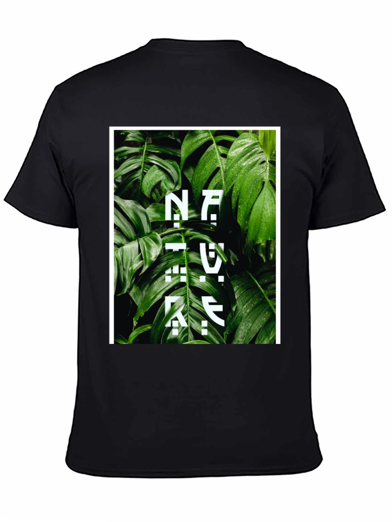Nature Inspired Graphic Tee - Stylish Black Cotton T-Shirt