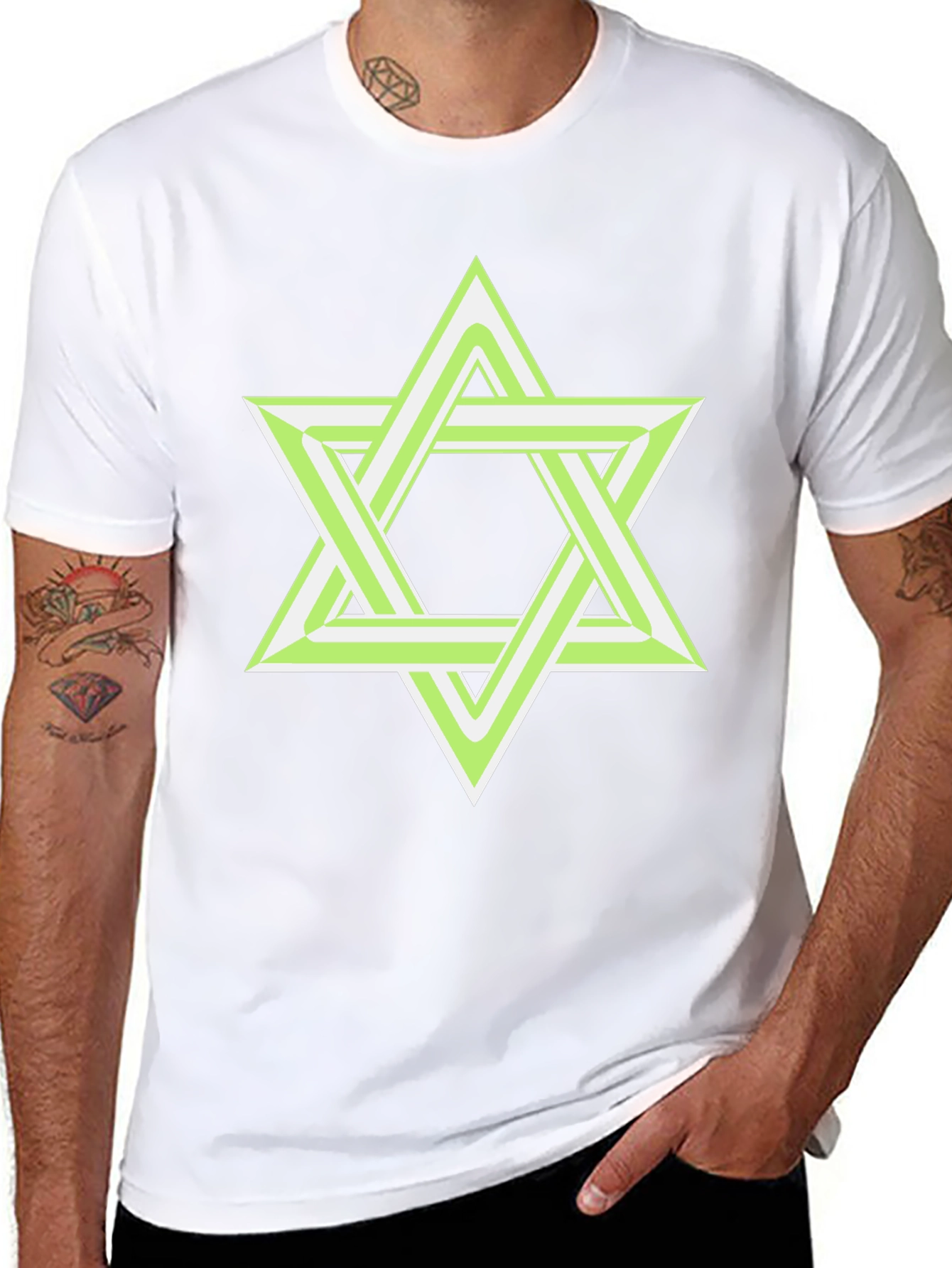 Geometric Star T-Shirt - Stylish Graphic Tee