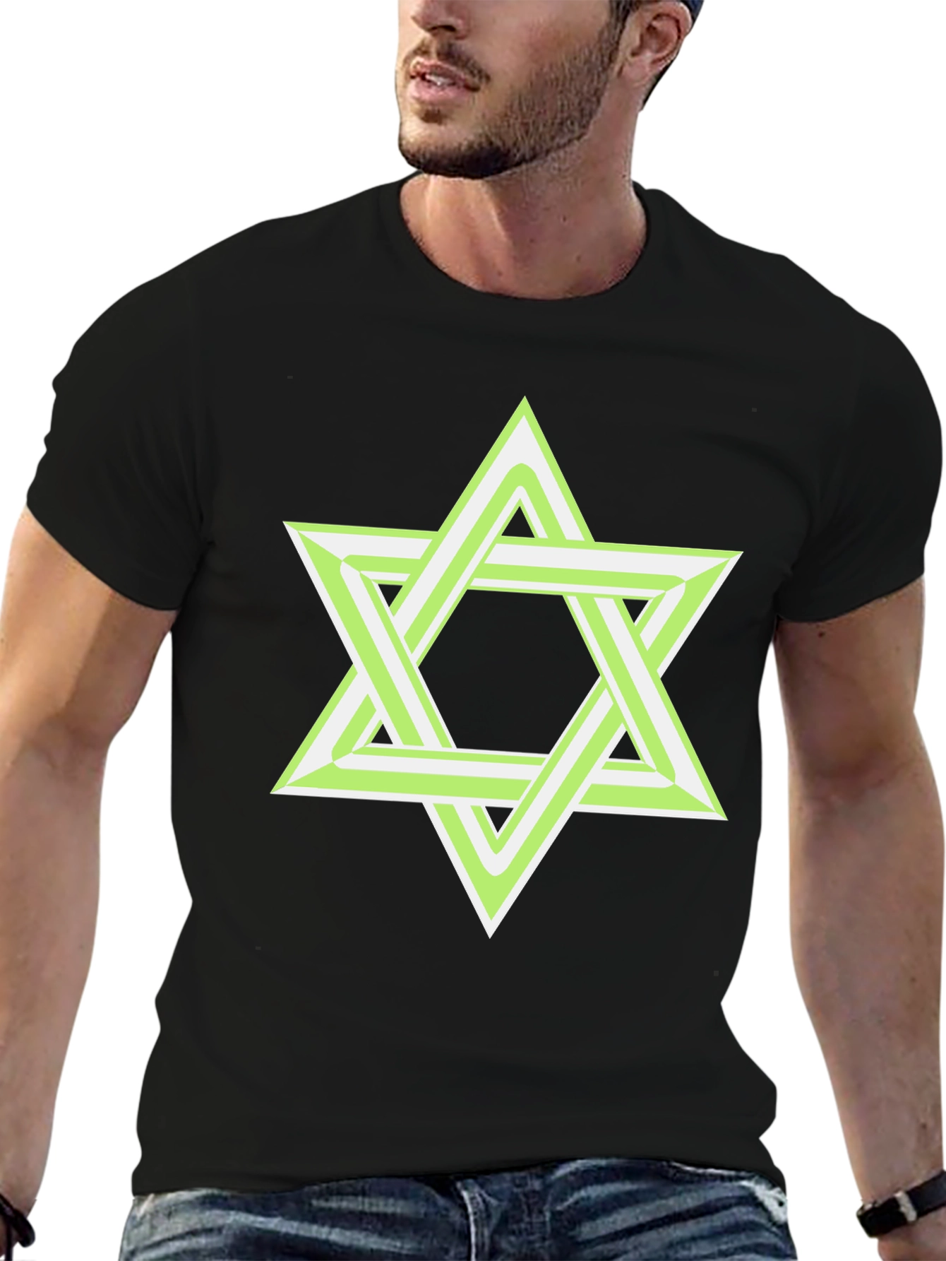 Geometric Star T-Shirt - Stylish Graphic Tee