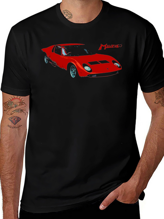 Miura Car Graphic T-Shirt - Stylish Classic Car Tee