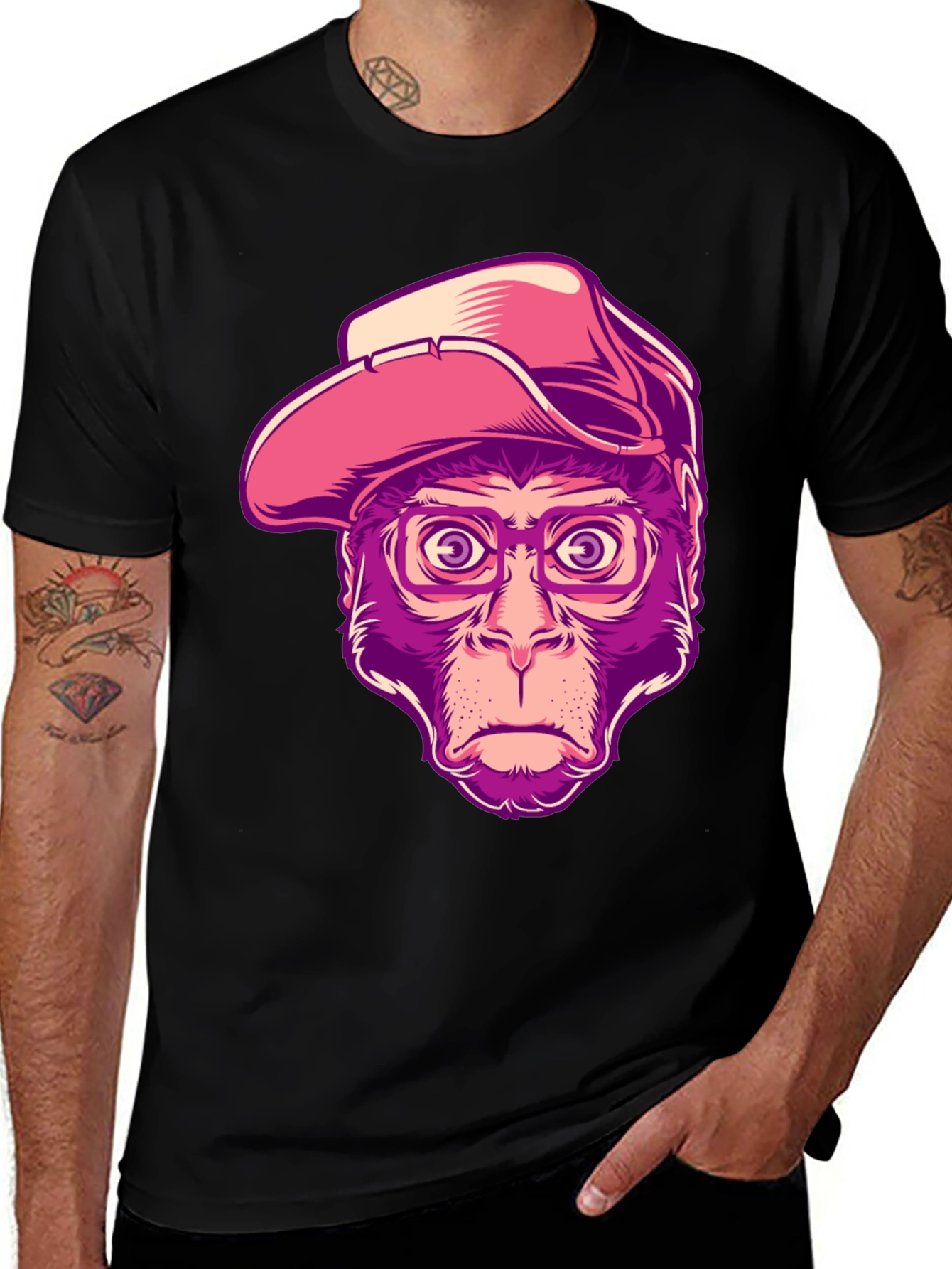 Monkey Cowboy T-Shirt - Unique Graphic Tee