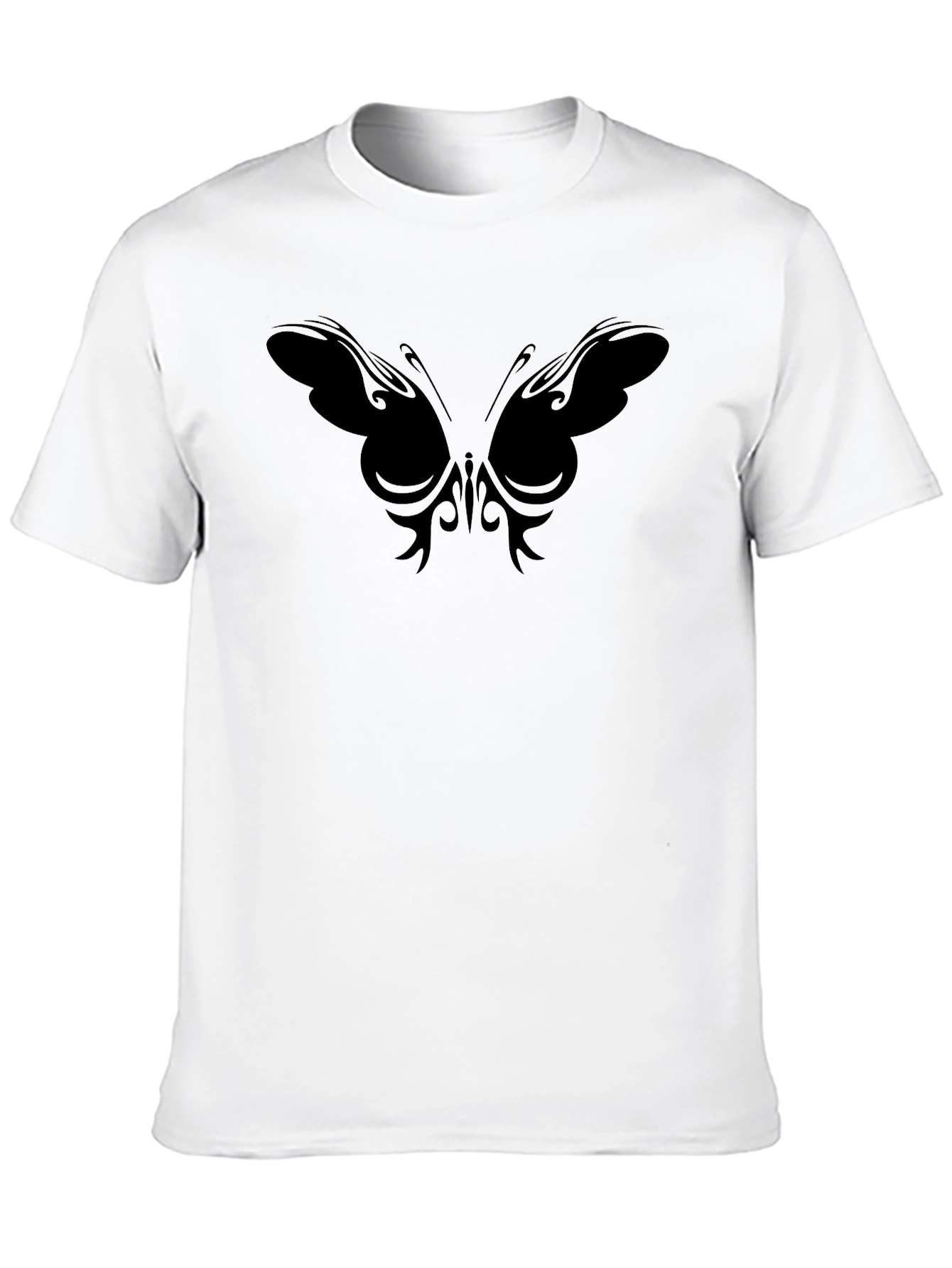 Tribal Butterfly Graphic Tee - Mens Black T-Shirt
