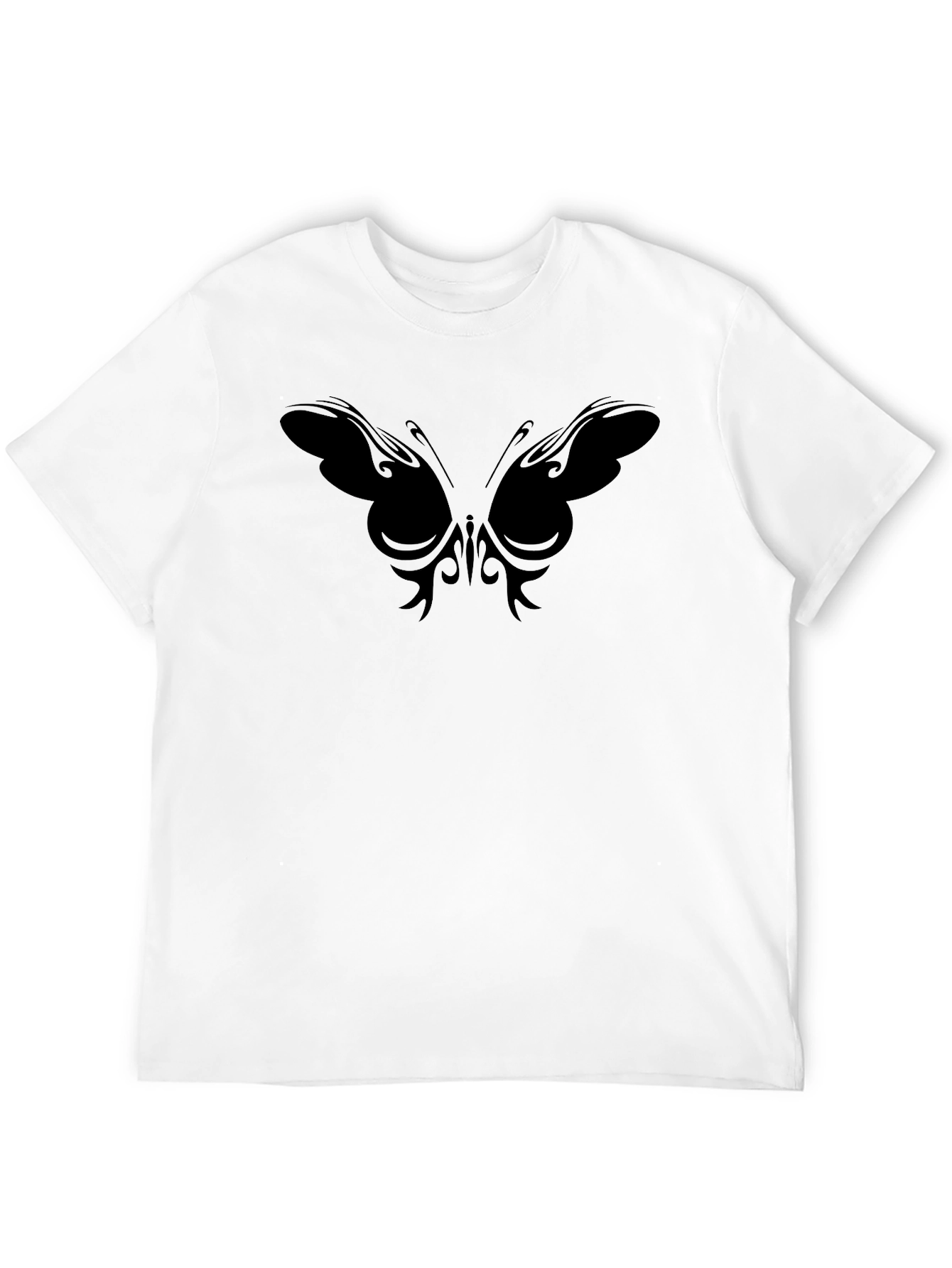 Tribal Butterfly Graphic Tee - Mens Black T-Shirt