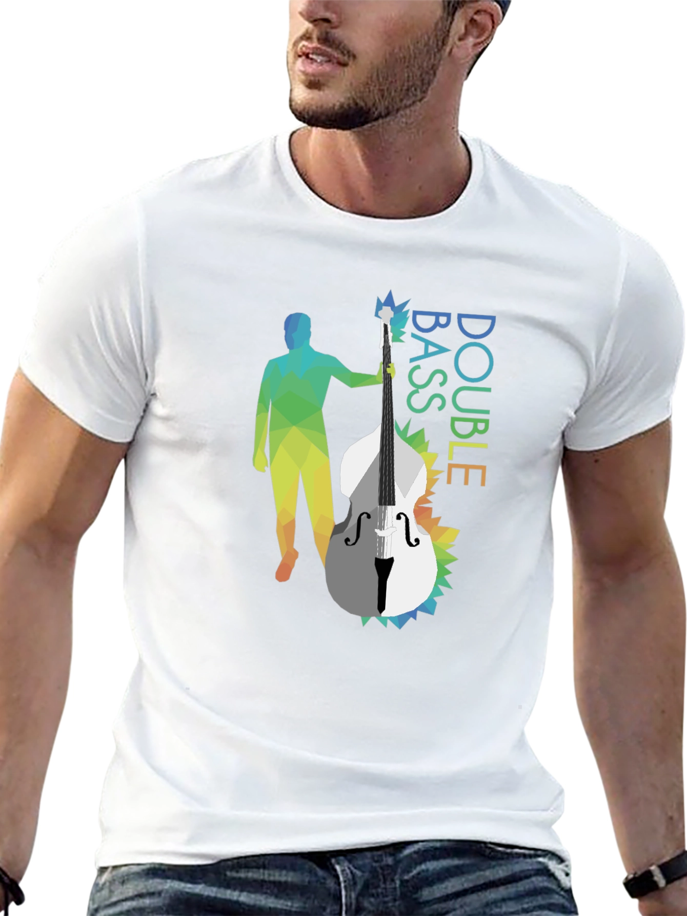 Double Bass Graphic Tee - Stylish Music Lover Shirt
