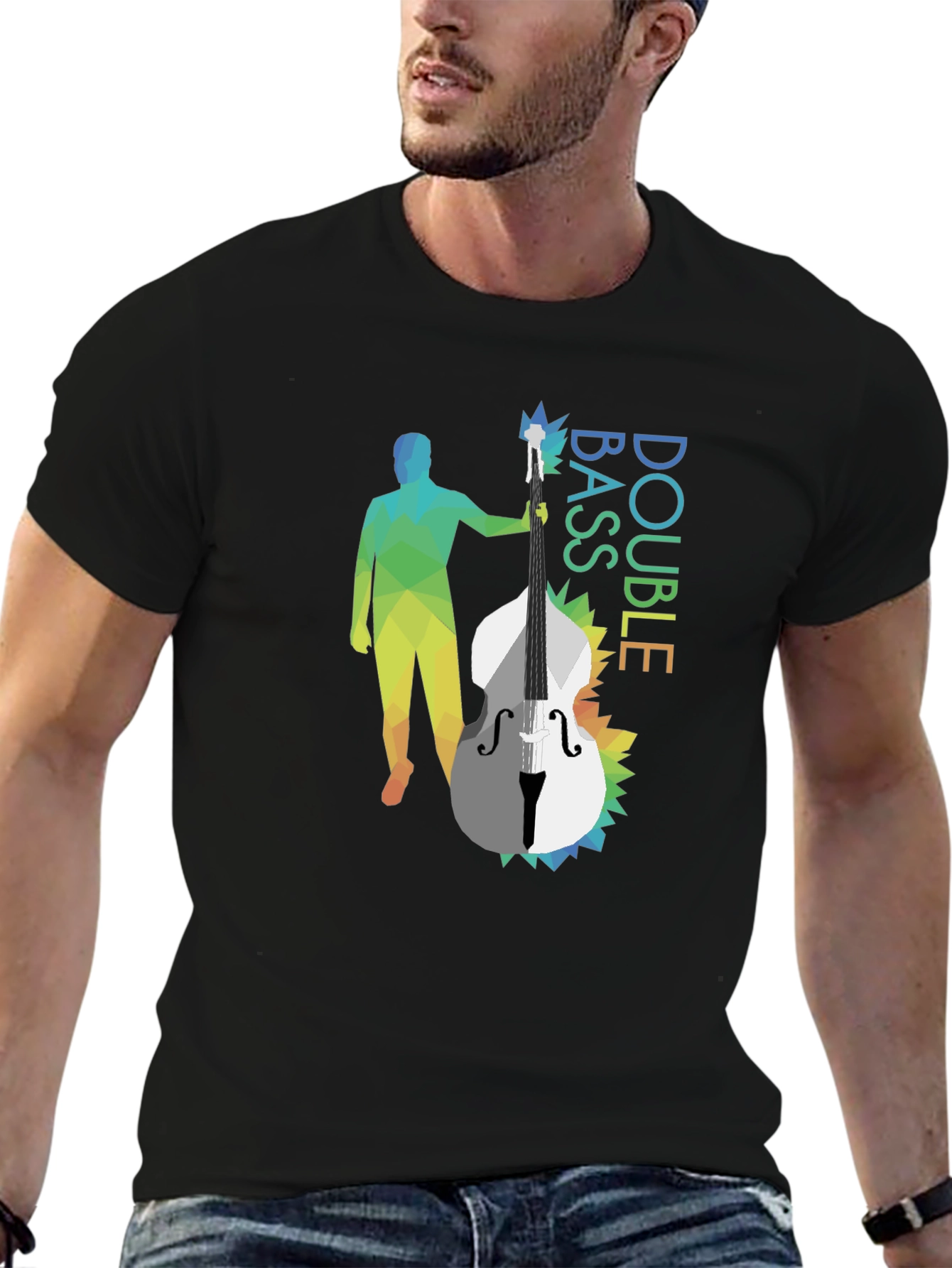 Double Bass Graphic Tee - Stylish Music Lover Shirt