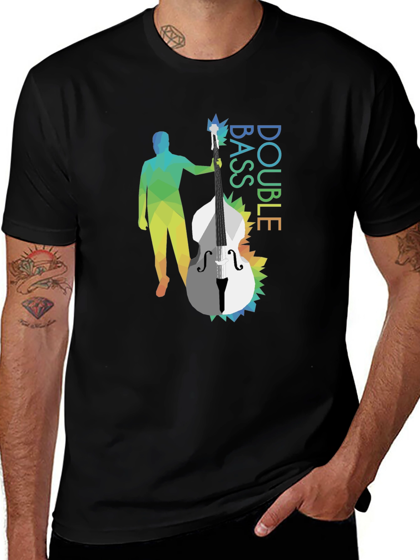 Double Bass Graphic Tee - Stylish Music Lover Shirt