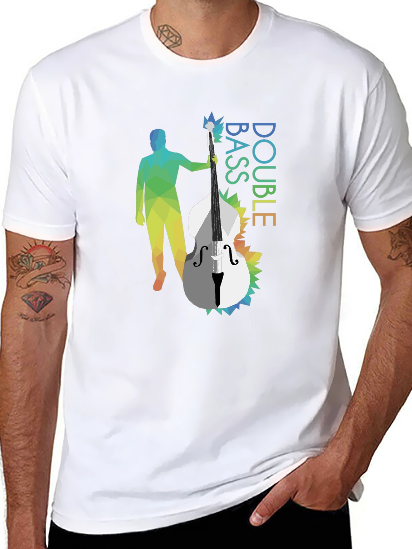 Double Bass Graphic Tee - Stylish Music Lover Shirt