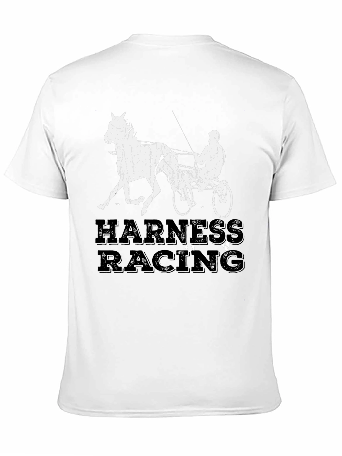 Harness Racing Graphic Tee - Black Cotton