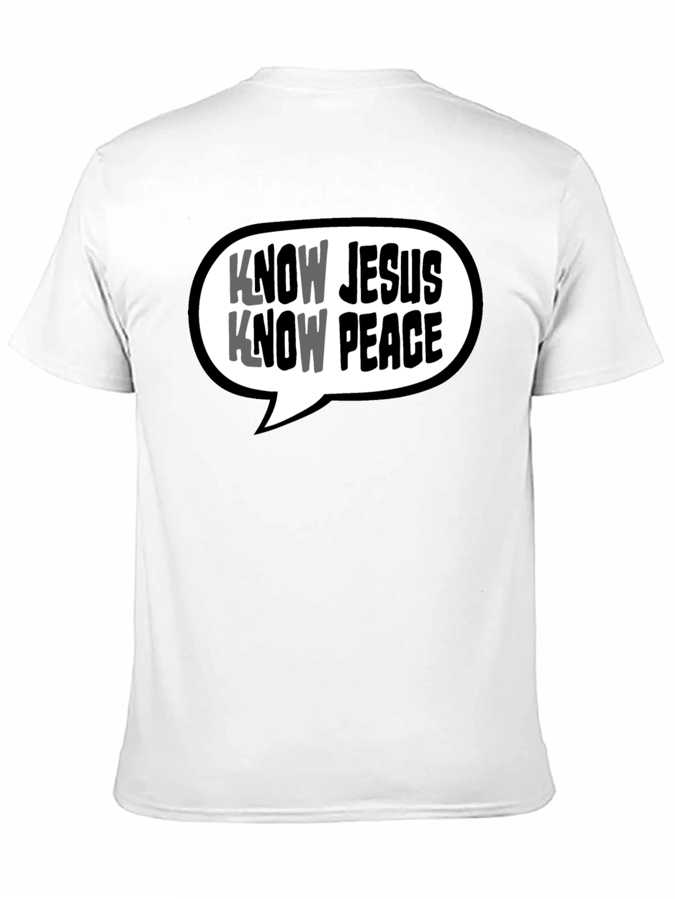 Know Jesus Know Peace Black T-Shirt Christian Graphic Tee