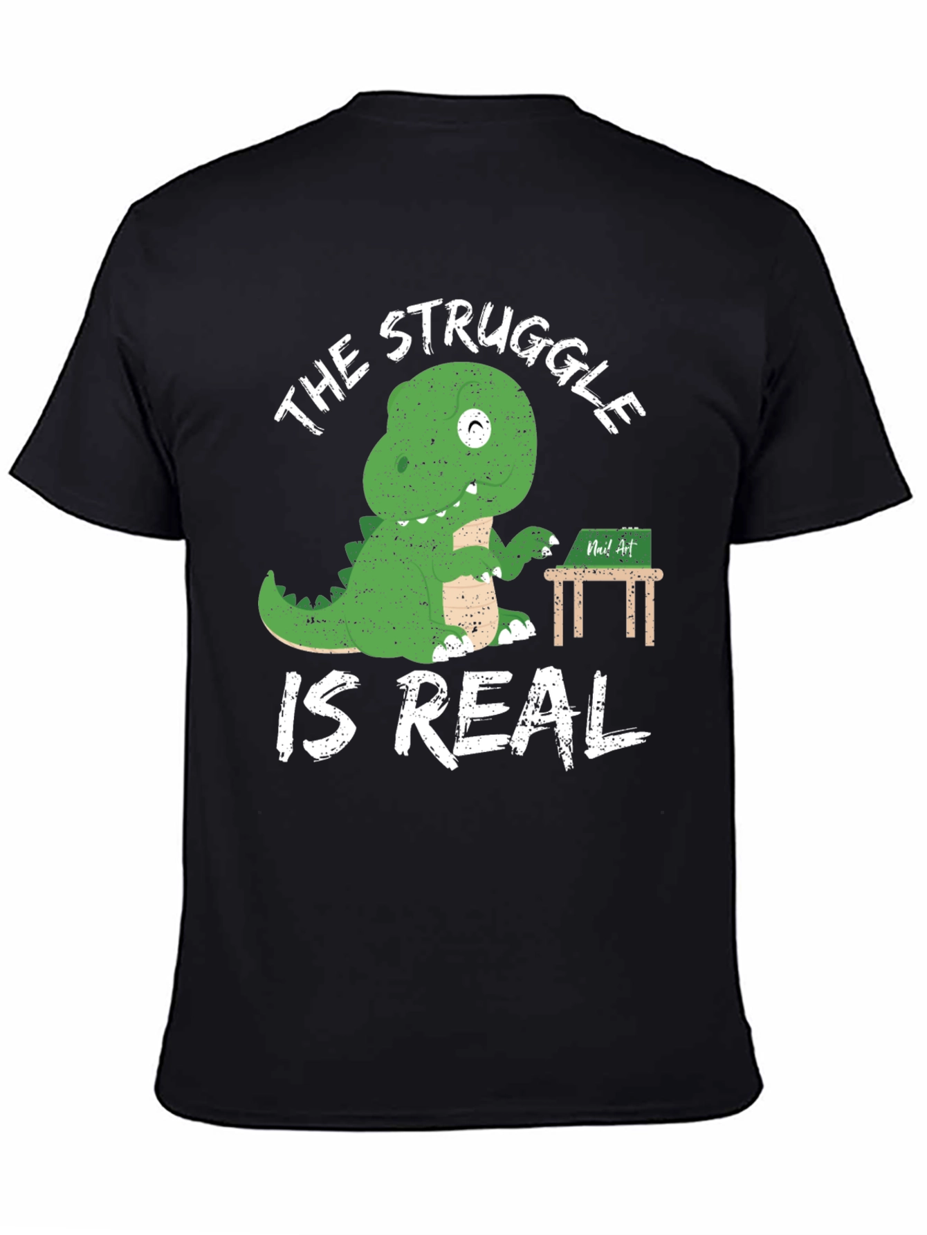 Dinosaur Writer T-Shirt The Struggle is Real Funny Tee