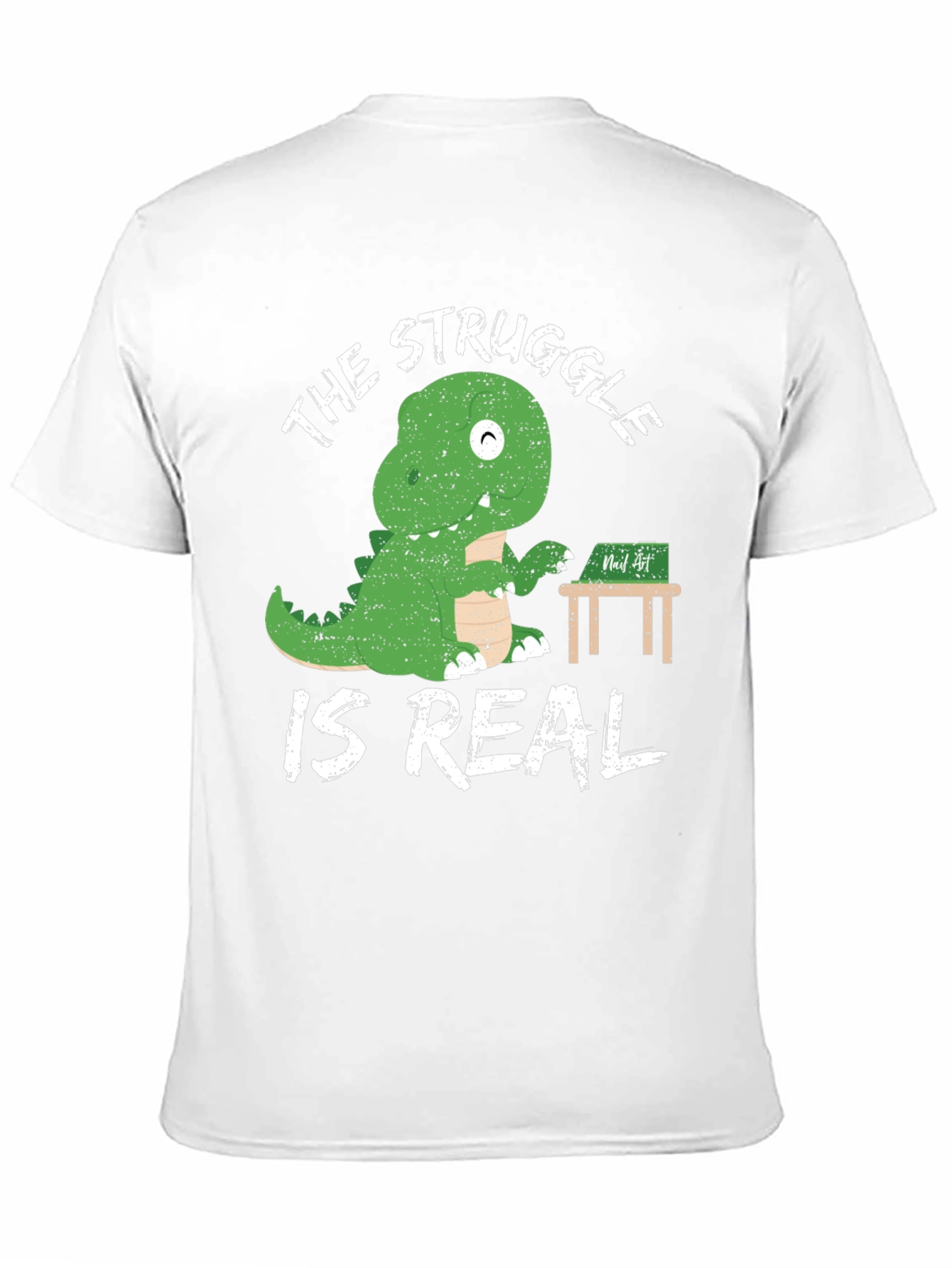 Dinosaur Writer T-Shirt The Struggle is Real Funny Tee