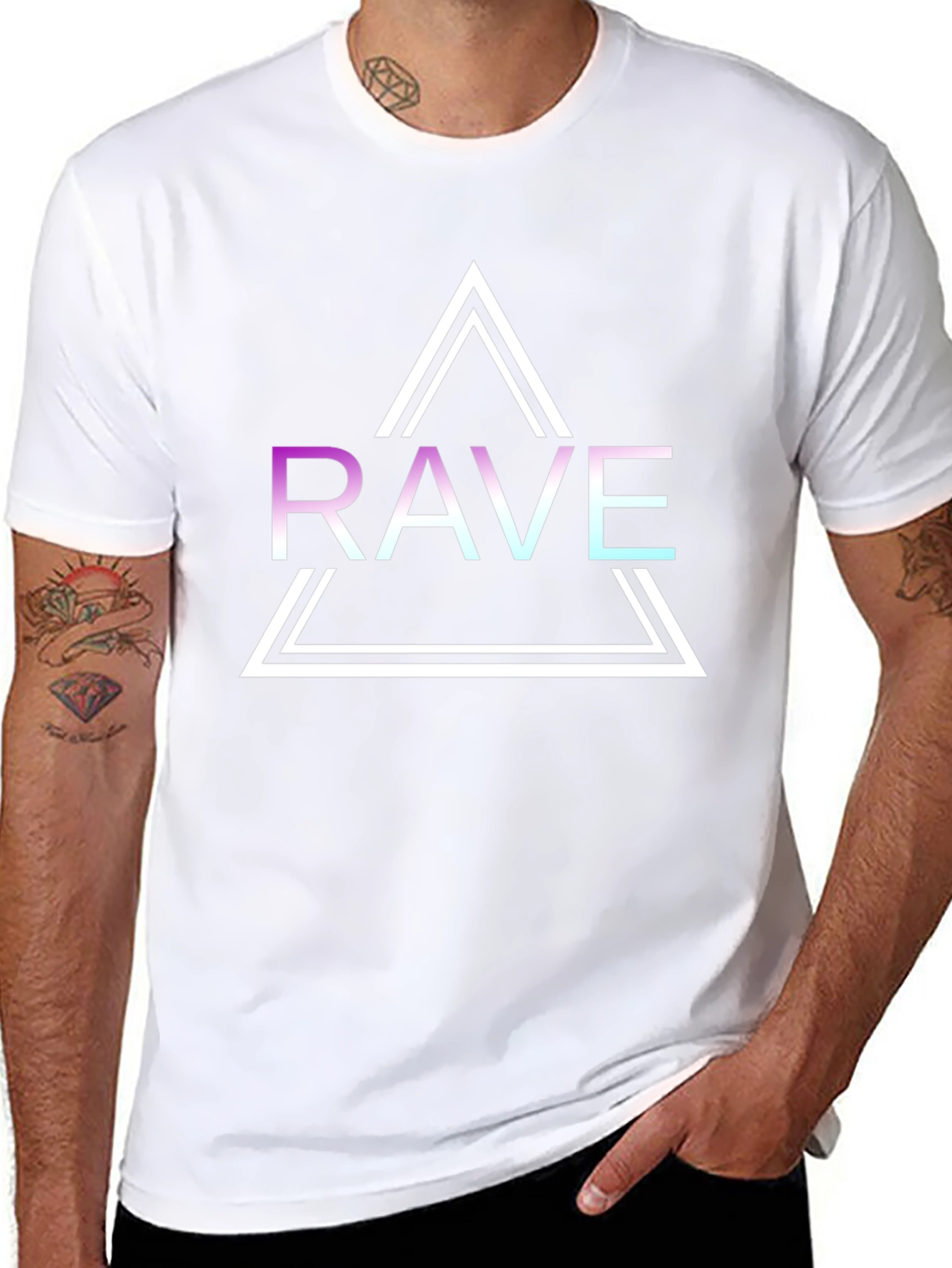 Rave Graphic T-Shirt - Cool Minimalist Design