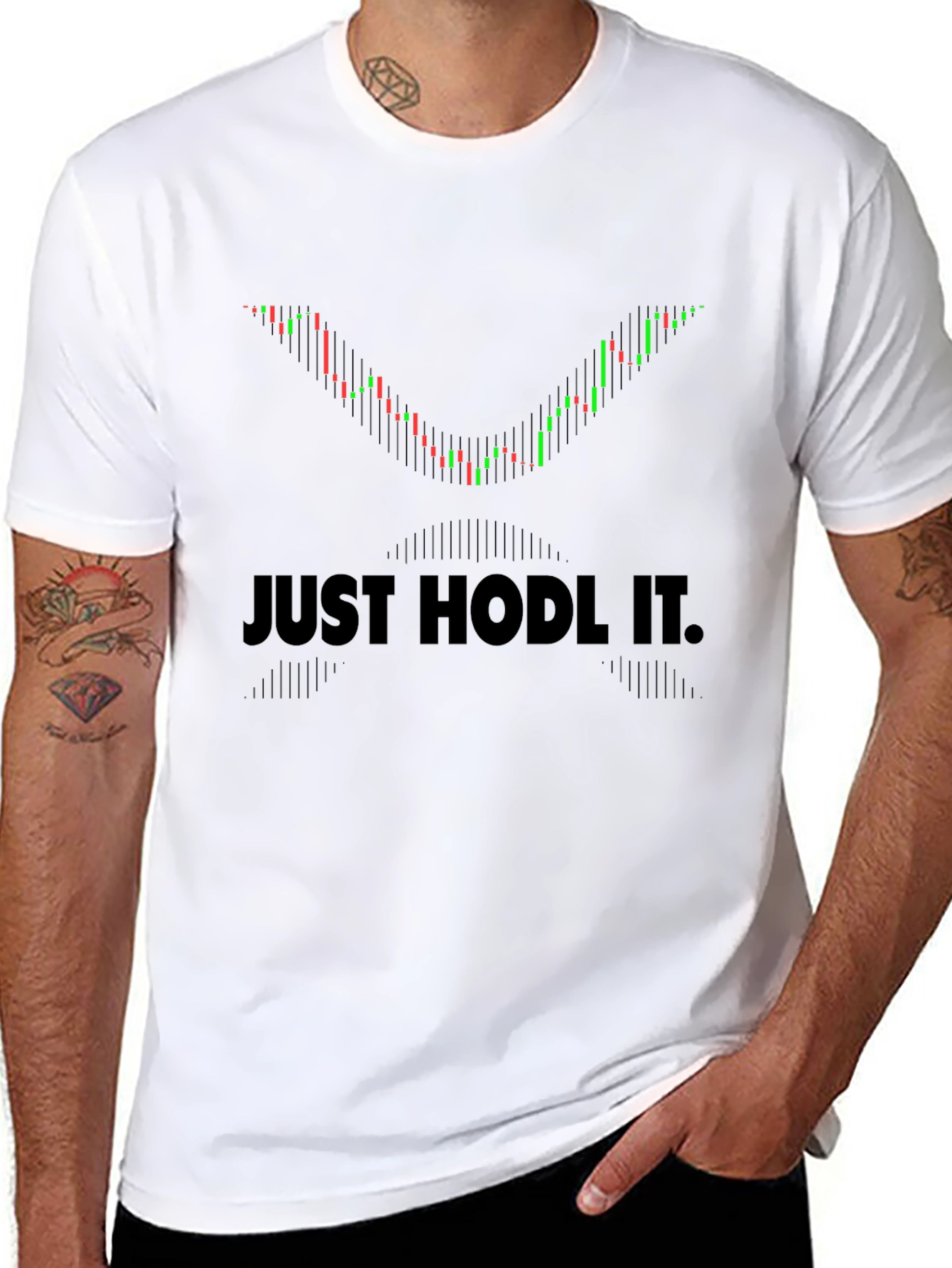 Just Hodl It Crypto Trading Black T-Shirt