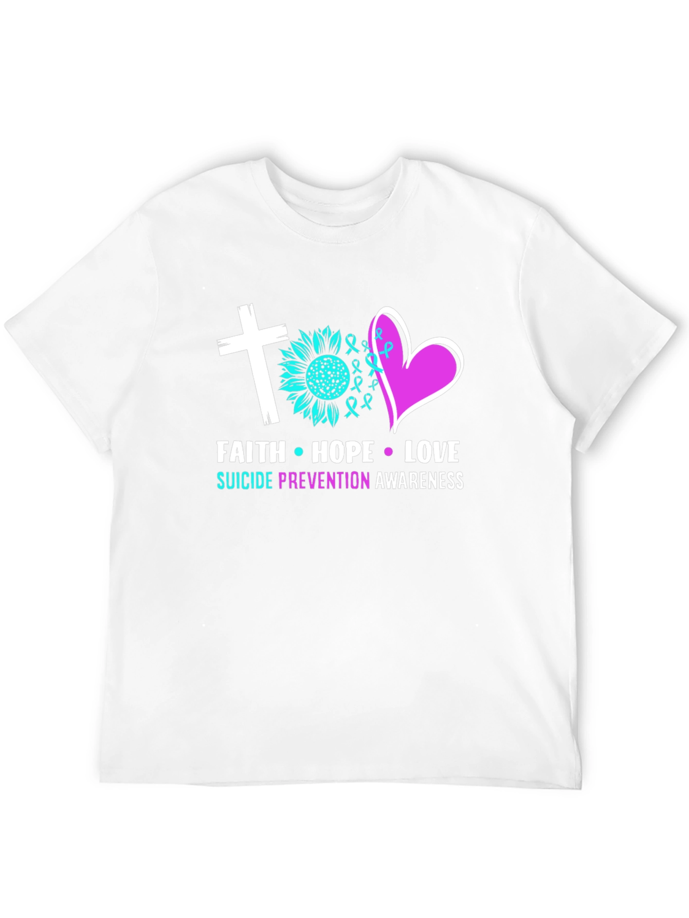 Faith Hope Love Suicide Prevention Awareness T-Shirt