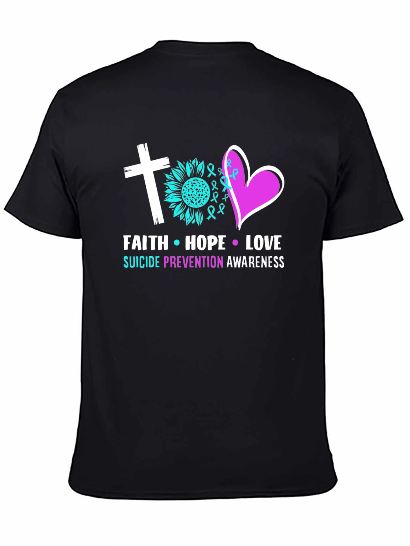 Faith Hope Love Suicide Prevention Awareness T-Shirt