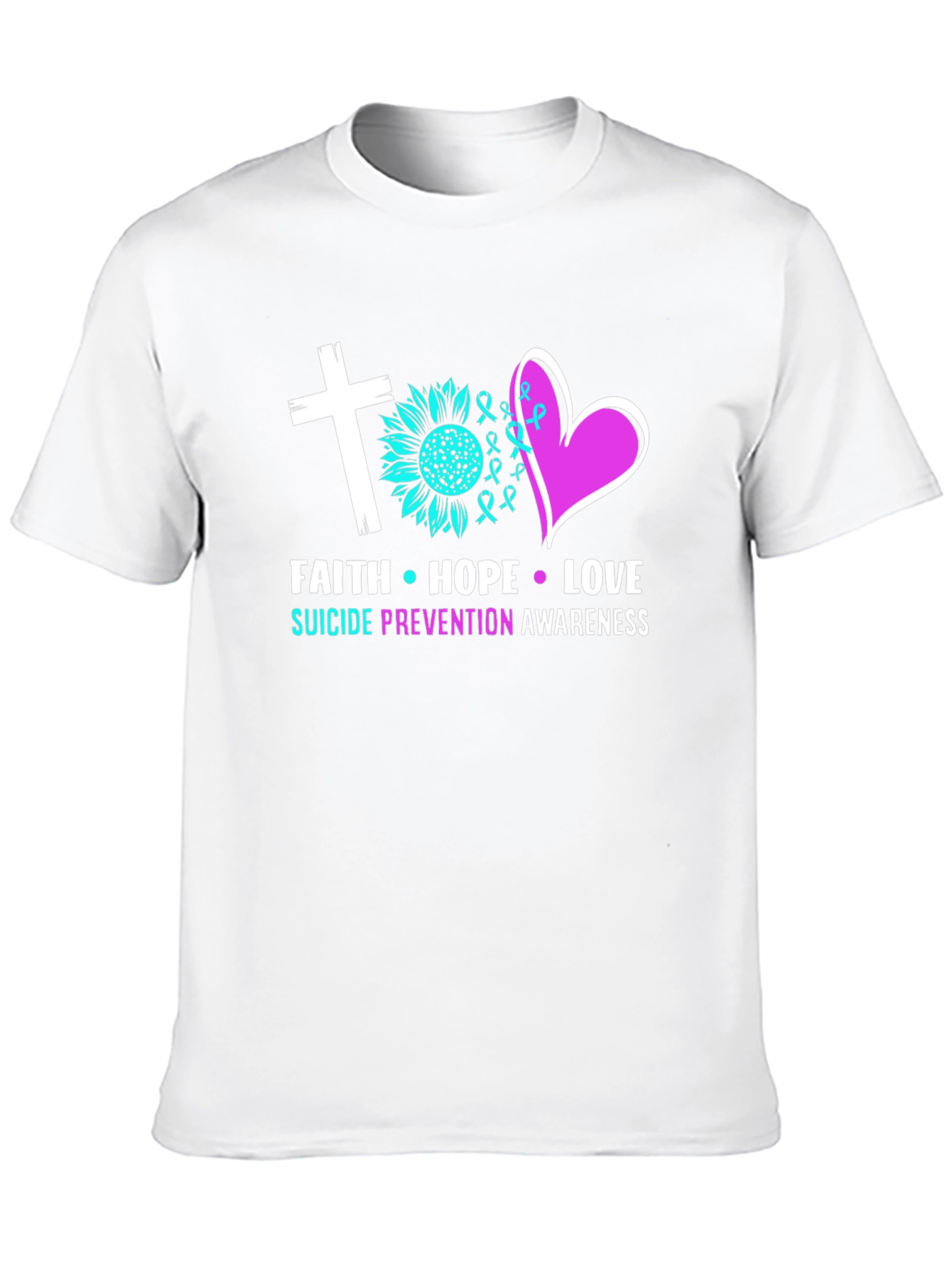 Faith Hope Love Suicide Prevention Awareness T-Shirt