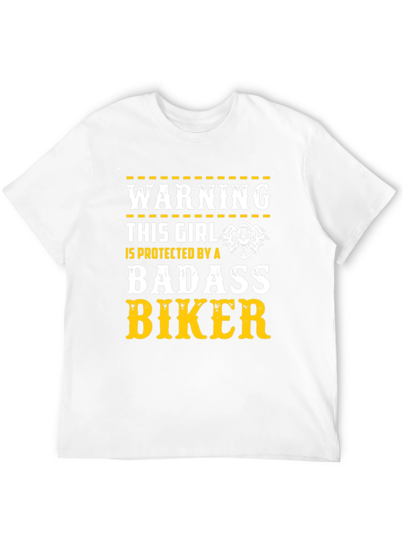 Warning Badass Biker Protected Girl T-Shirt