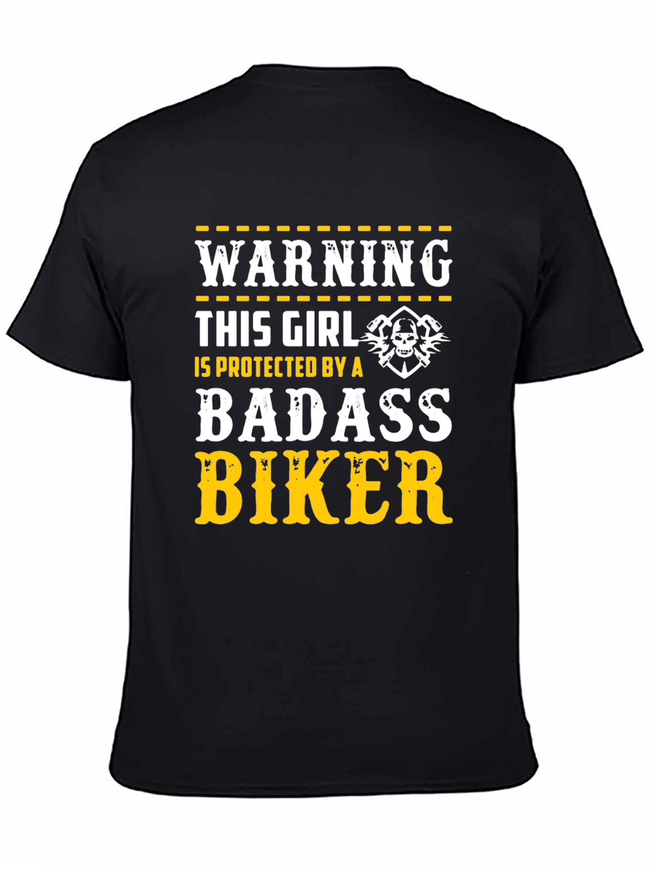 Warning Badass Biker Protected Girl T-Shirt