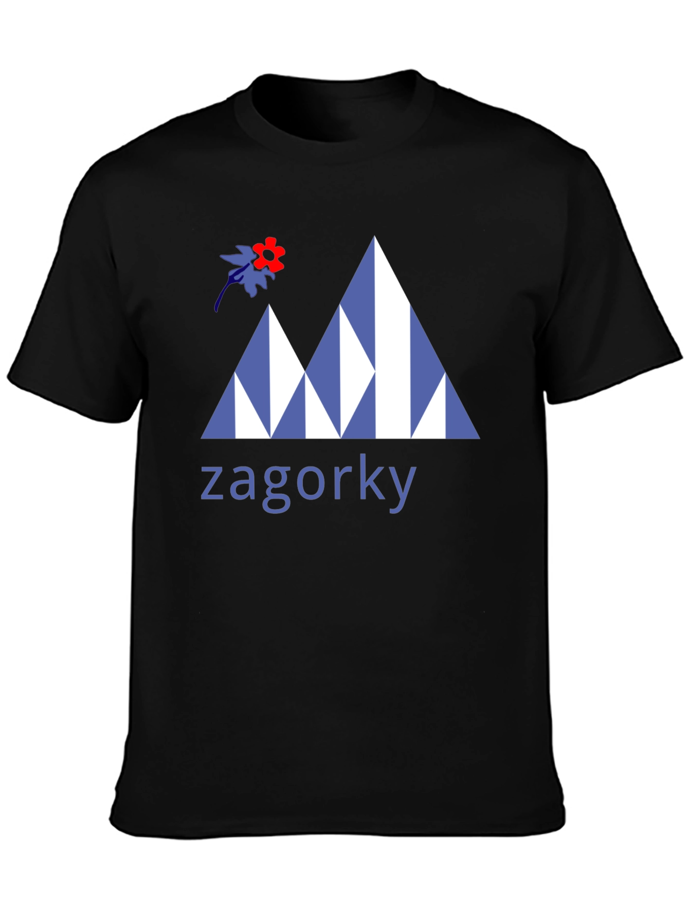 Zagorky Mountain Design Black T-Shirt