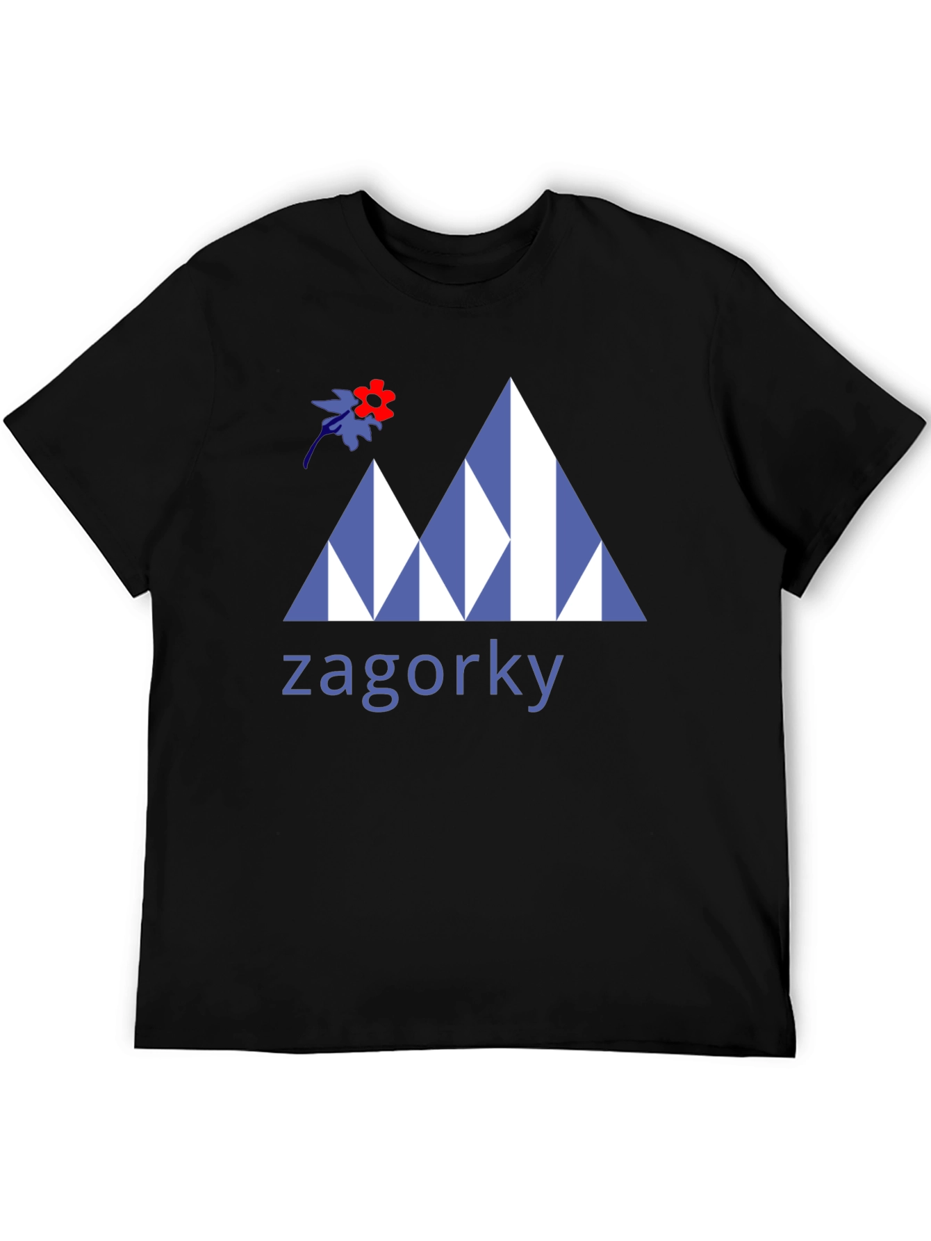 Zagorky Mountain Design Black T-Shirt