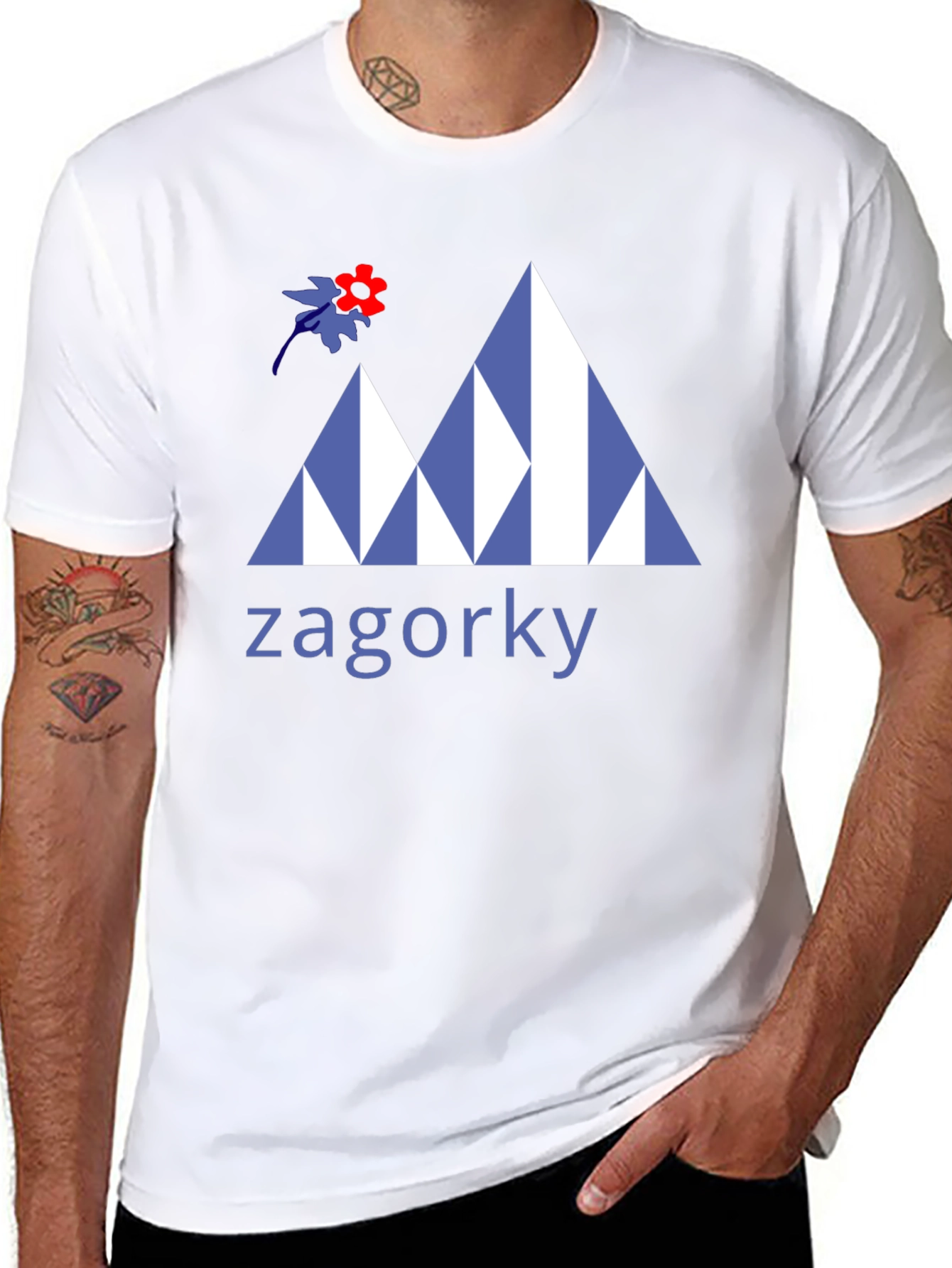 Zagorky Mountain Design Black T-Shirt