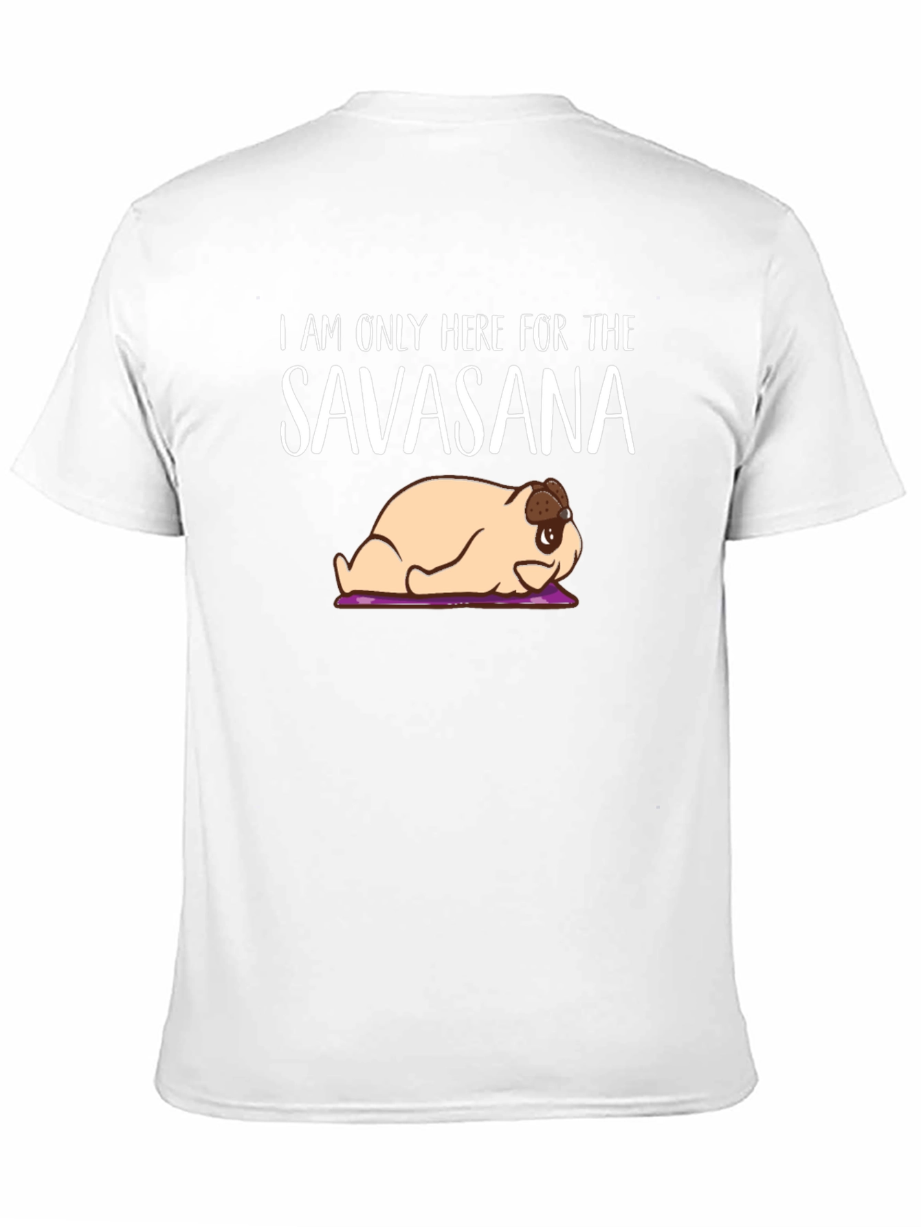 Savasana Pug T-Shirt - Relaxed Yoga Tee