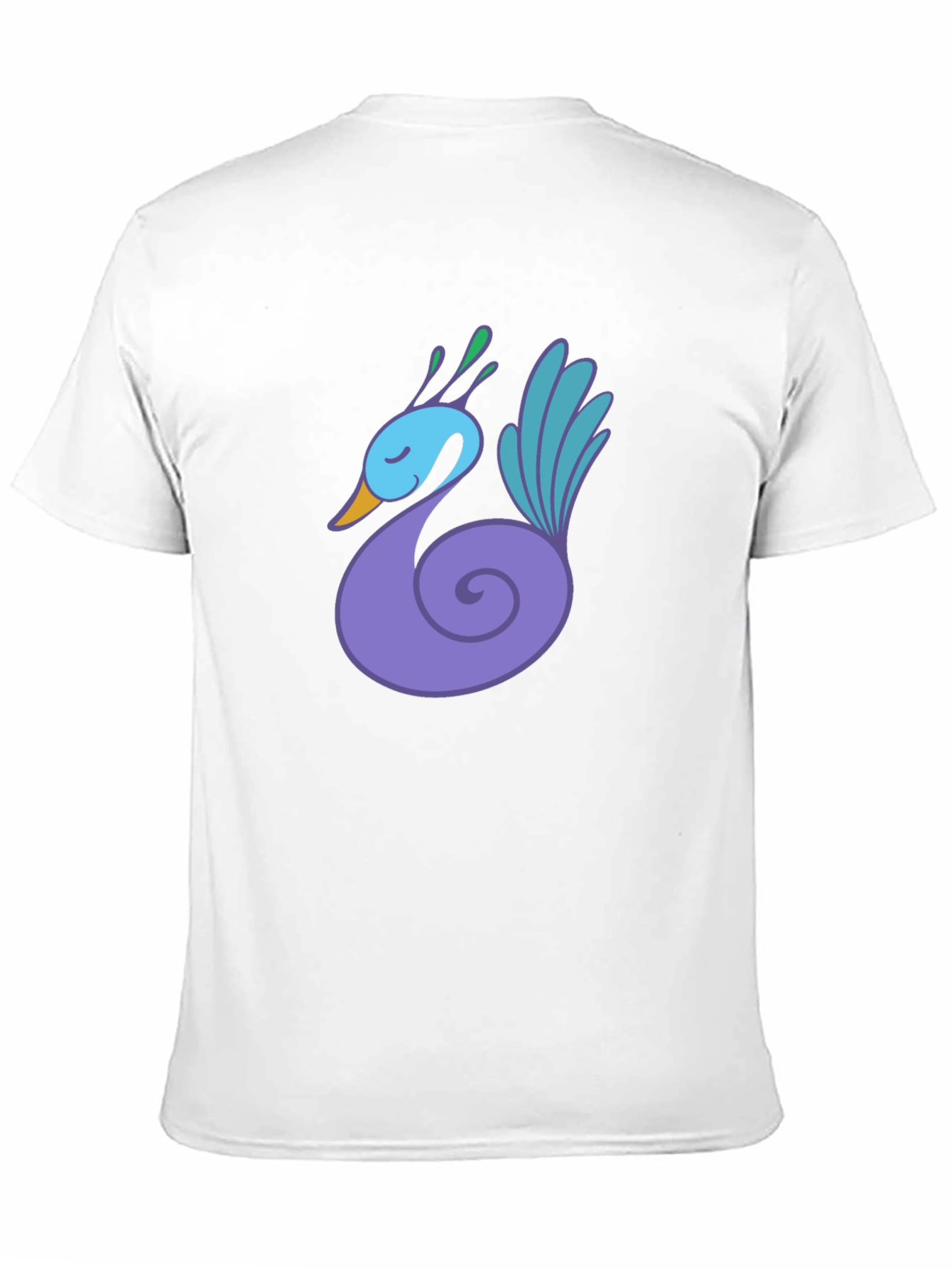 Black T-Shirt with Swan Graphic