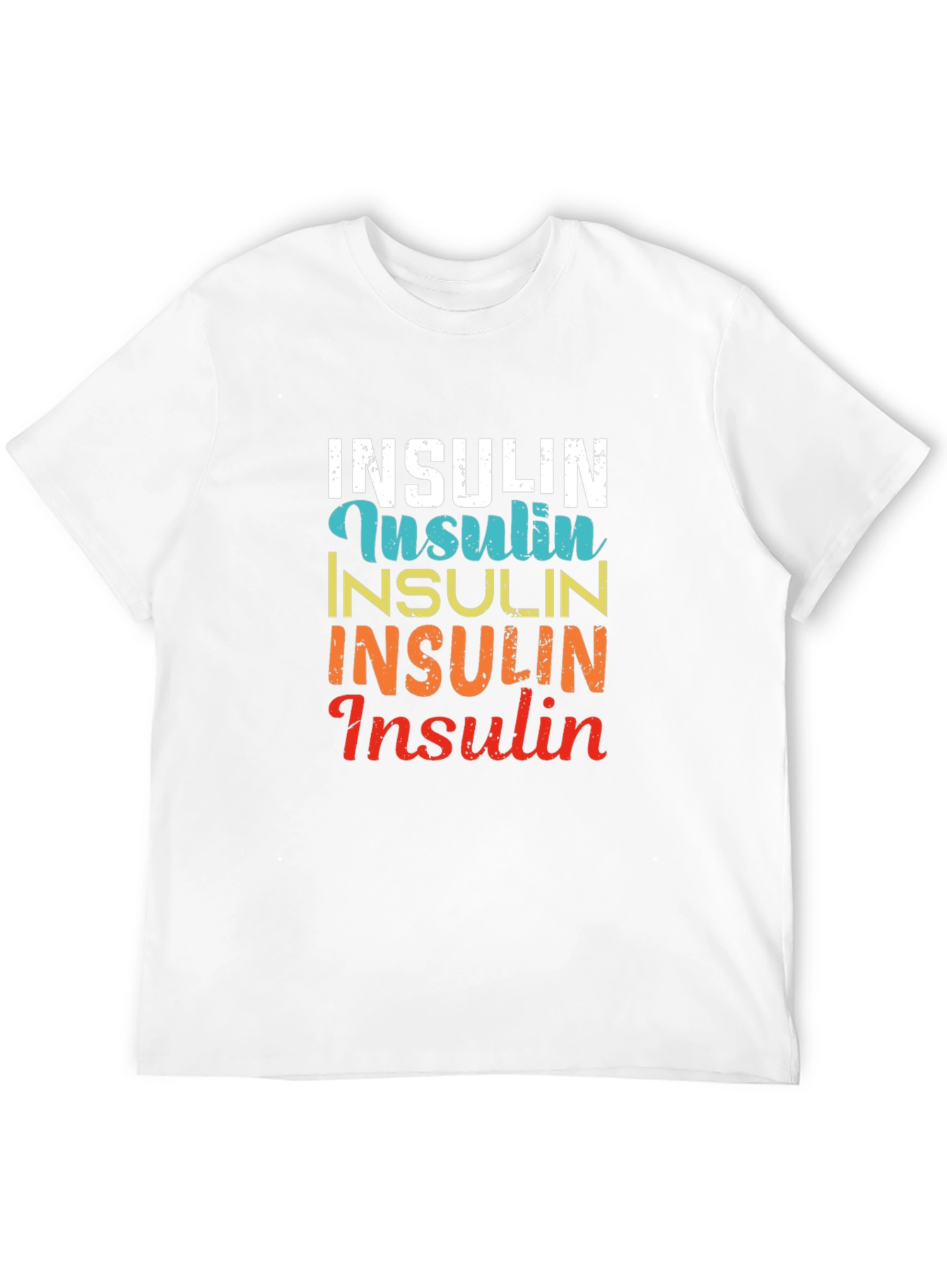Insulin Stacked Graphic Print Tee - Black Cotton Blend