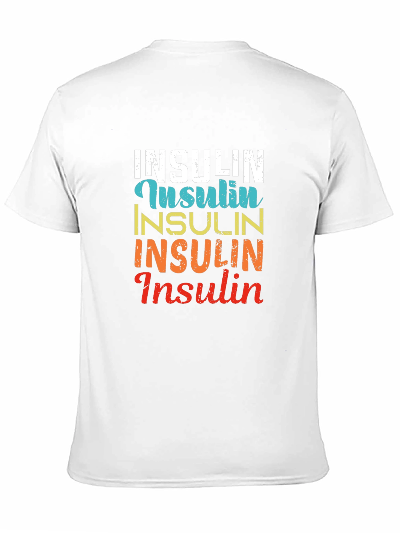 Insulin Stacked Graphic Print Tee - Black Cotton Blend
