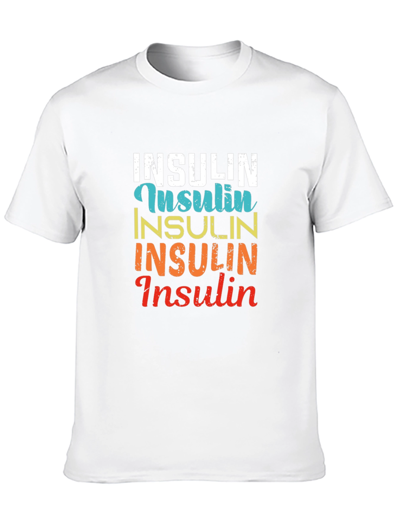 Insulin Stacked Graphic Print Tee - Black Cotton Blend