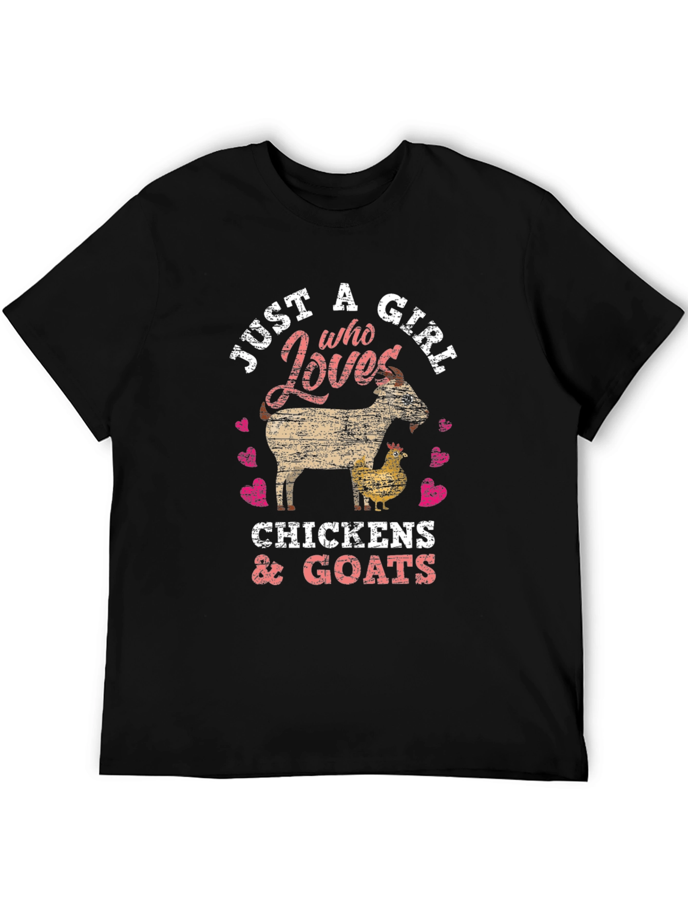 Just A Girl Who Loves Goats & Chickens T-Shirt