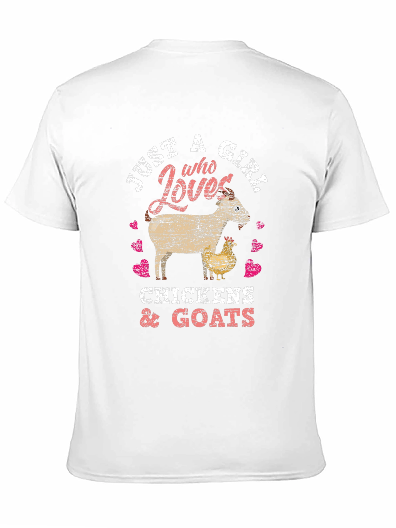 Just A Girl Who Loves Goats & Chickens T-Shirt